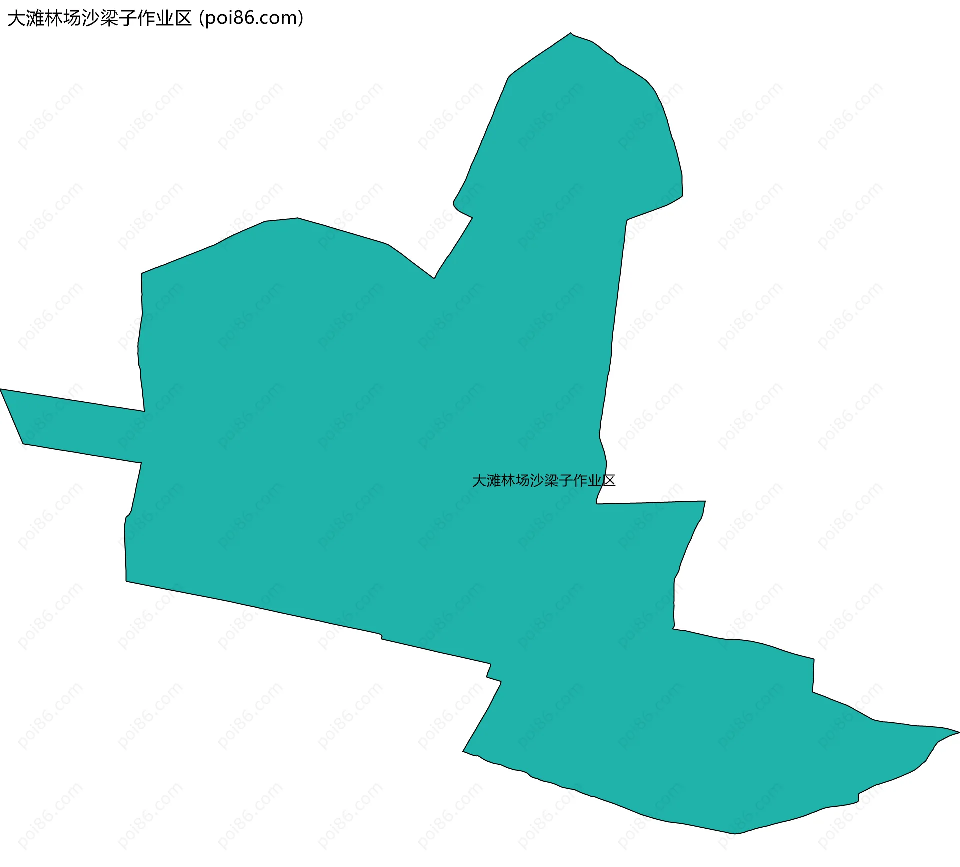 大滩林场沙梁子作业区边界地图