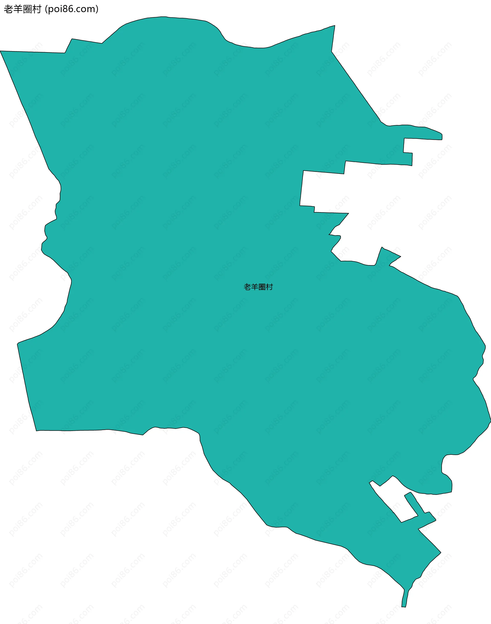老羊圈村边界地图