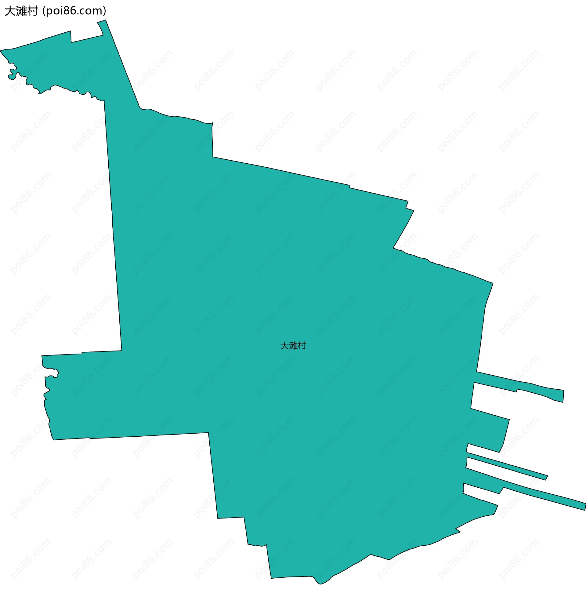 大滩村边界地图