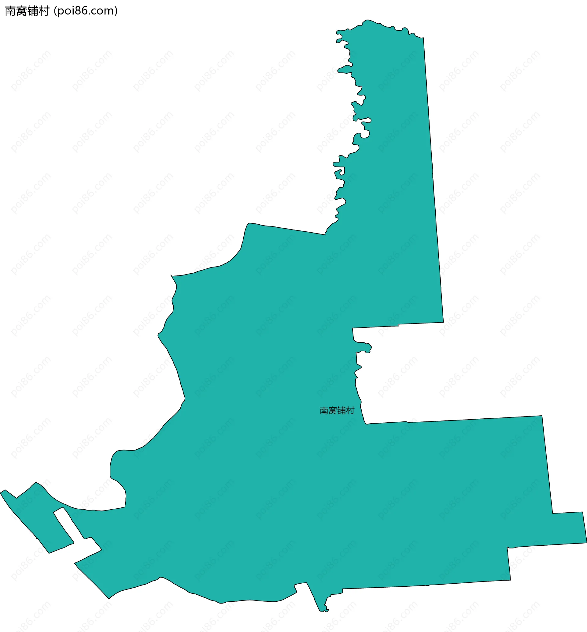 南窝铺村边界地图