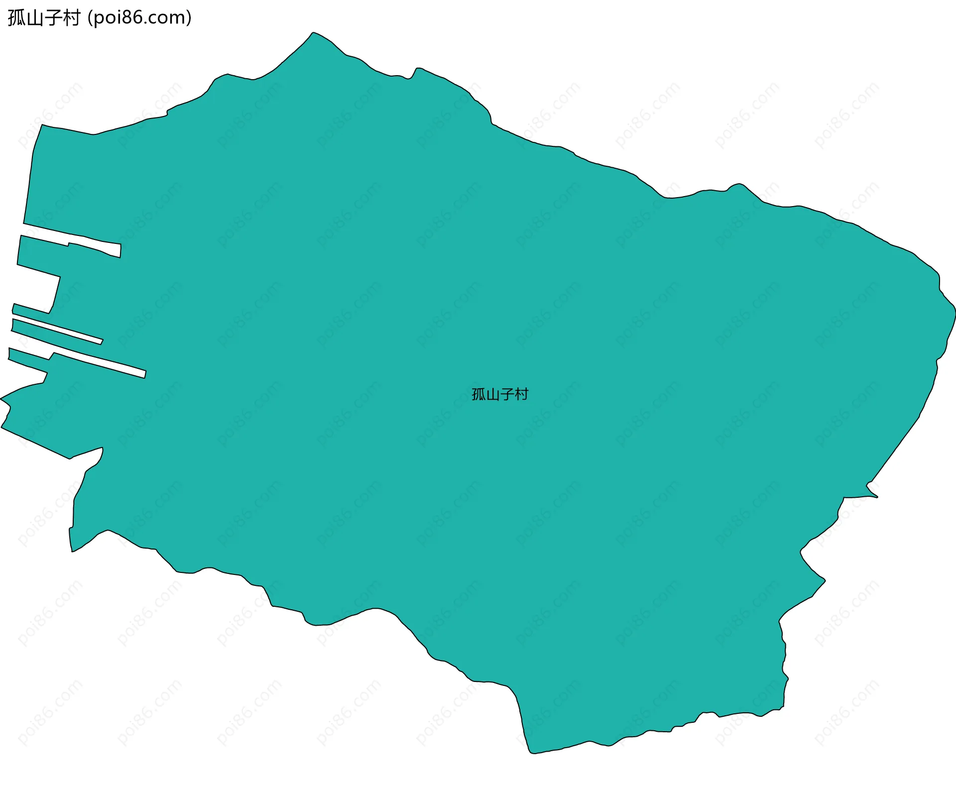孤山子村边界地图