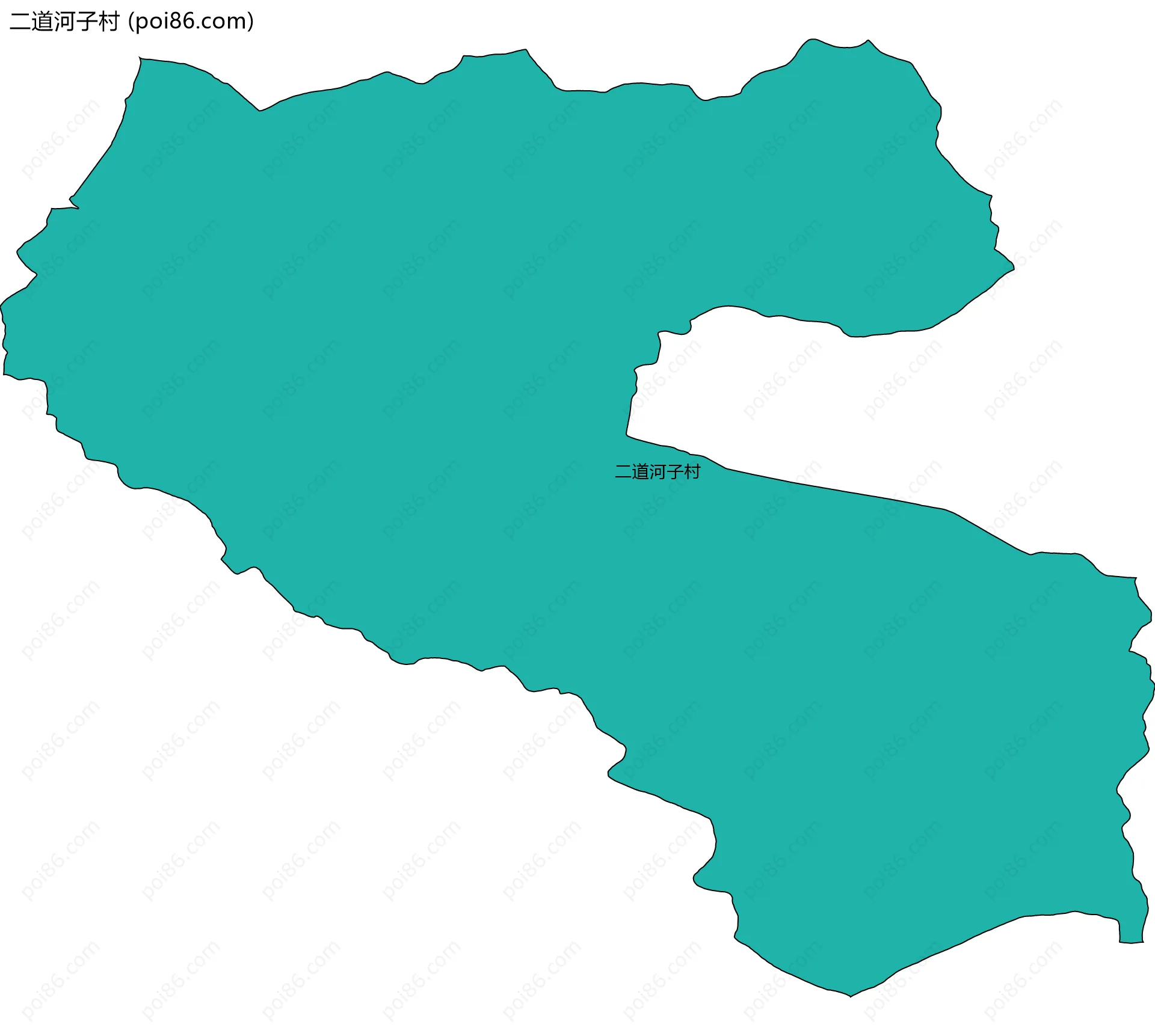 二道河子村边界地图