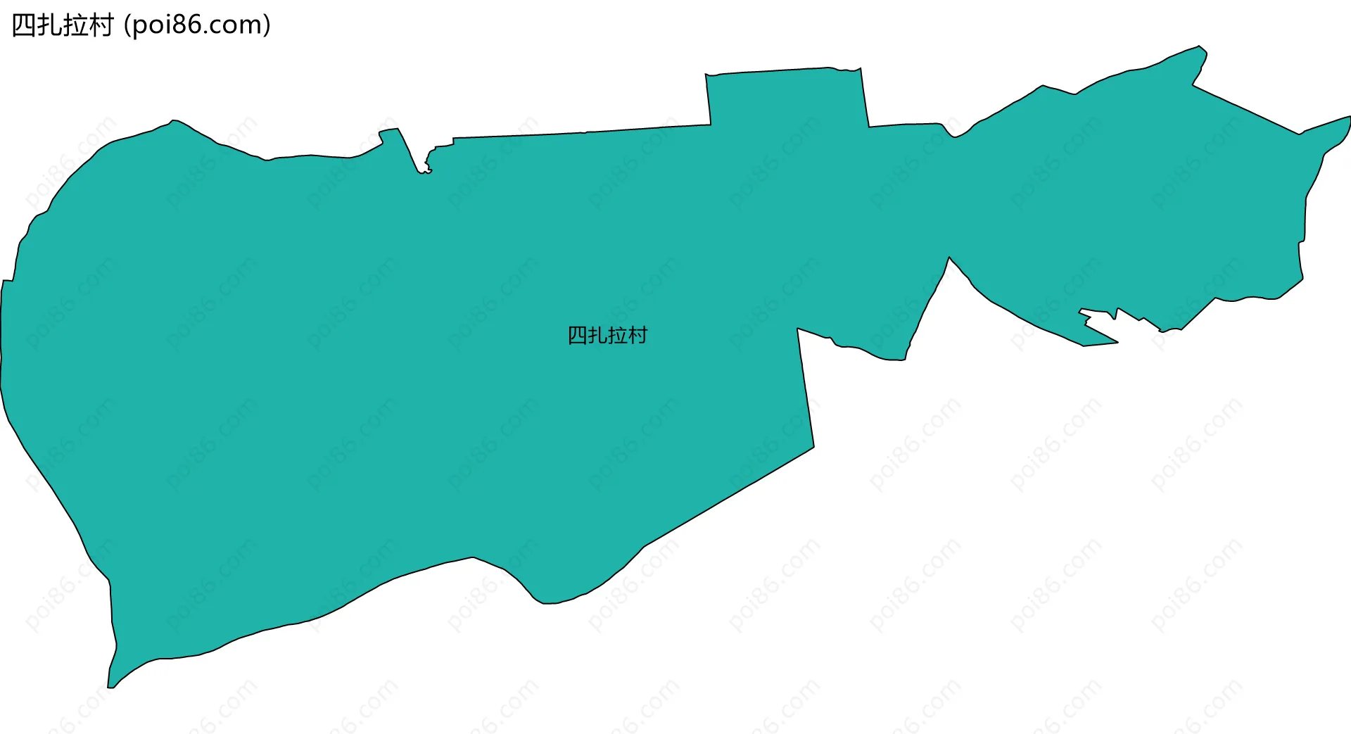 四扎拉村边界地图