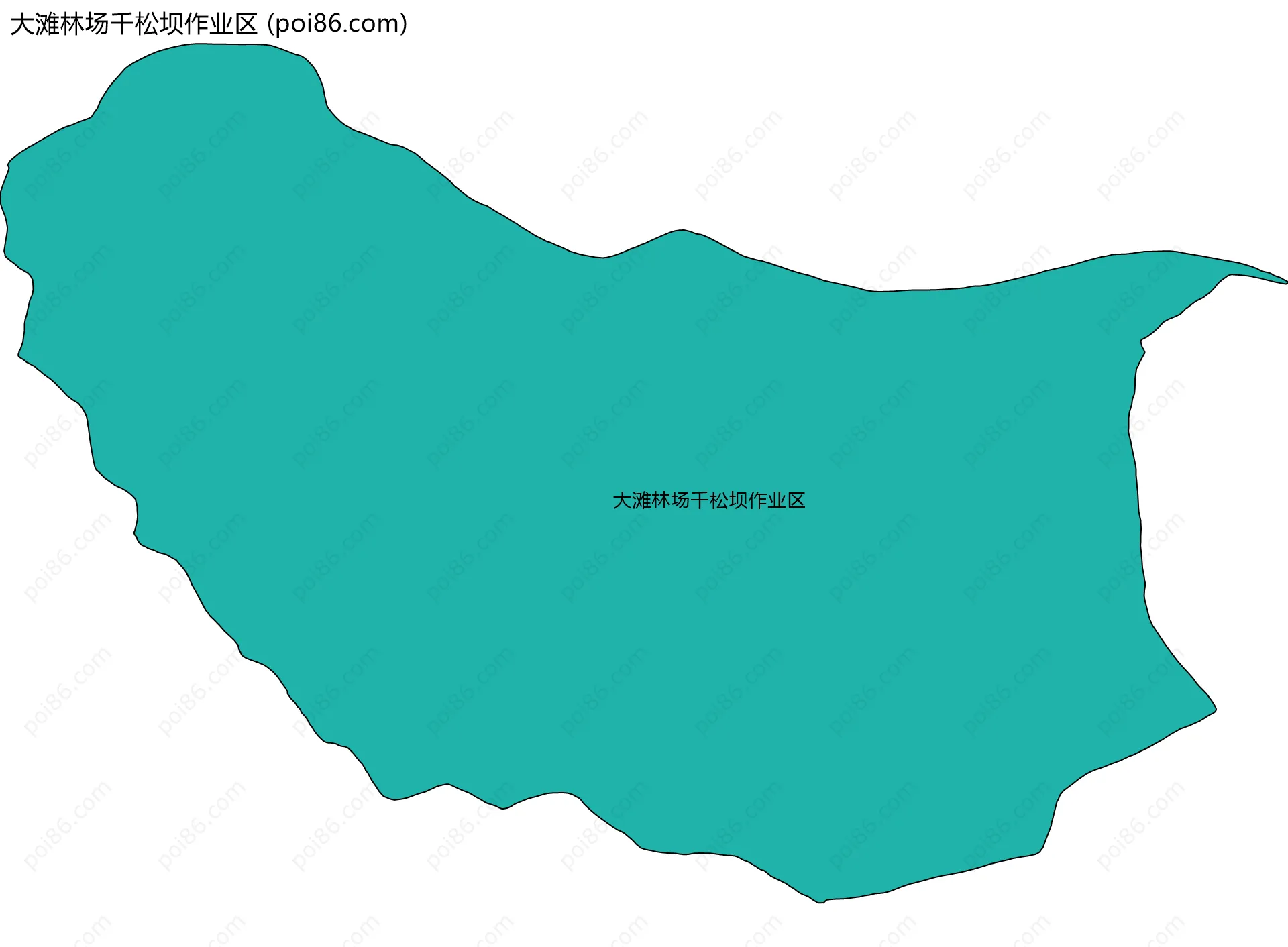 大滩林场千松坝作业区边界地图