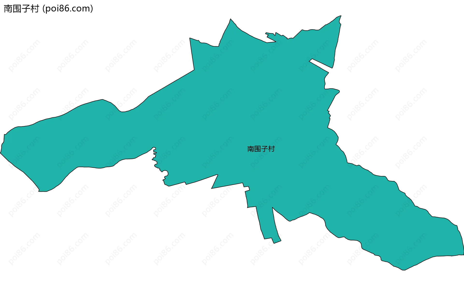 南围子村边界地图