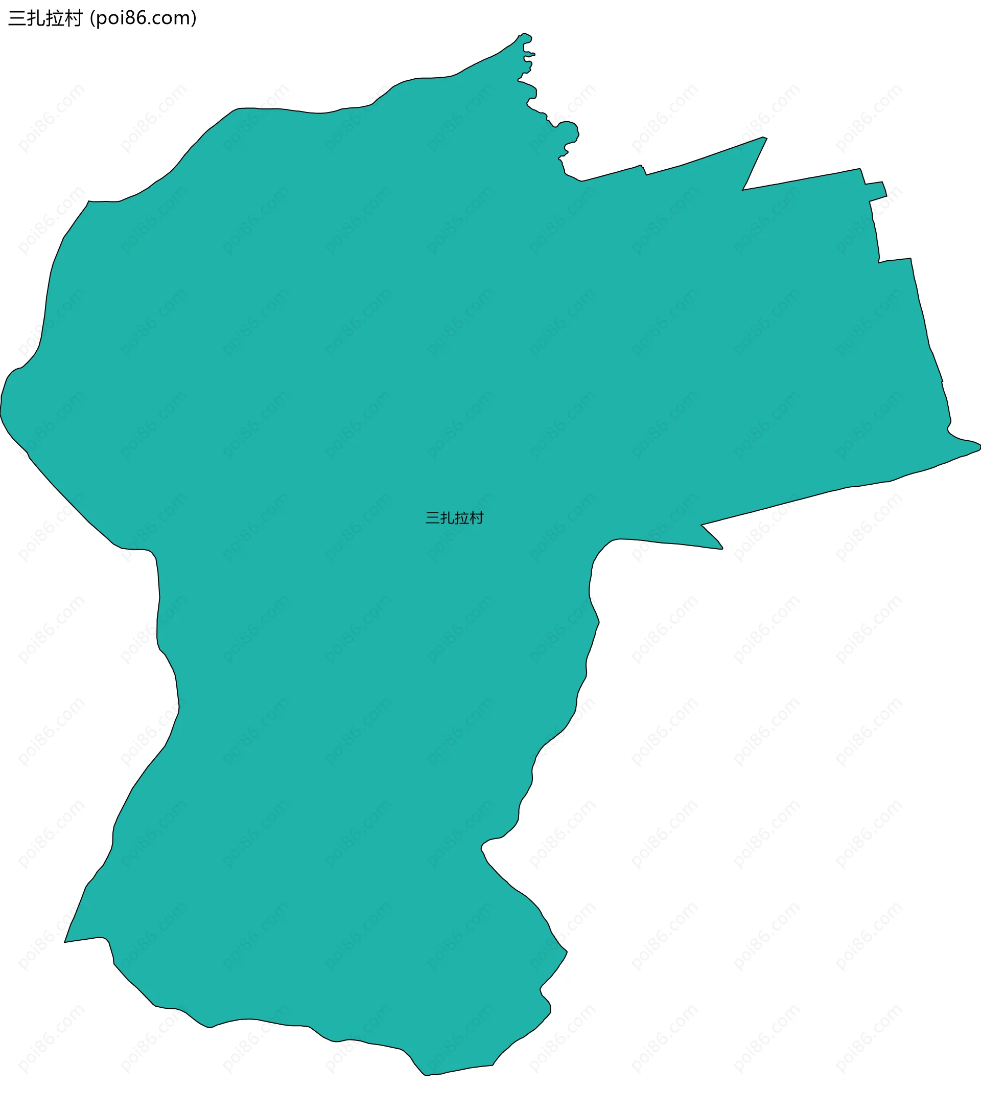 三扎拉村边界地图