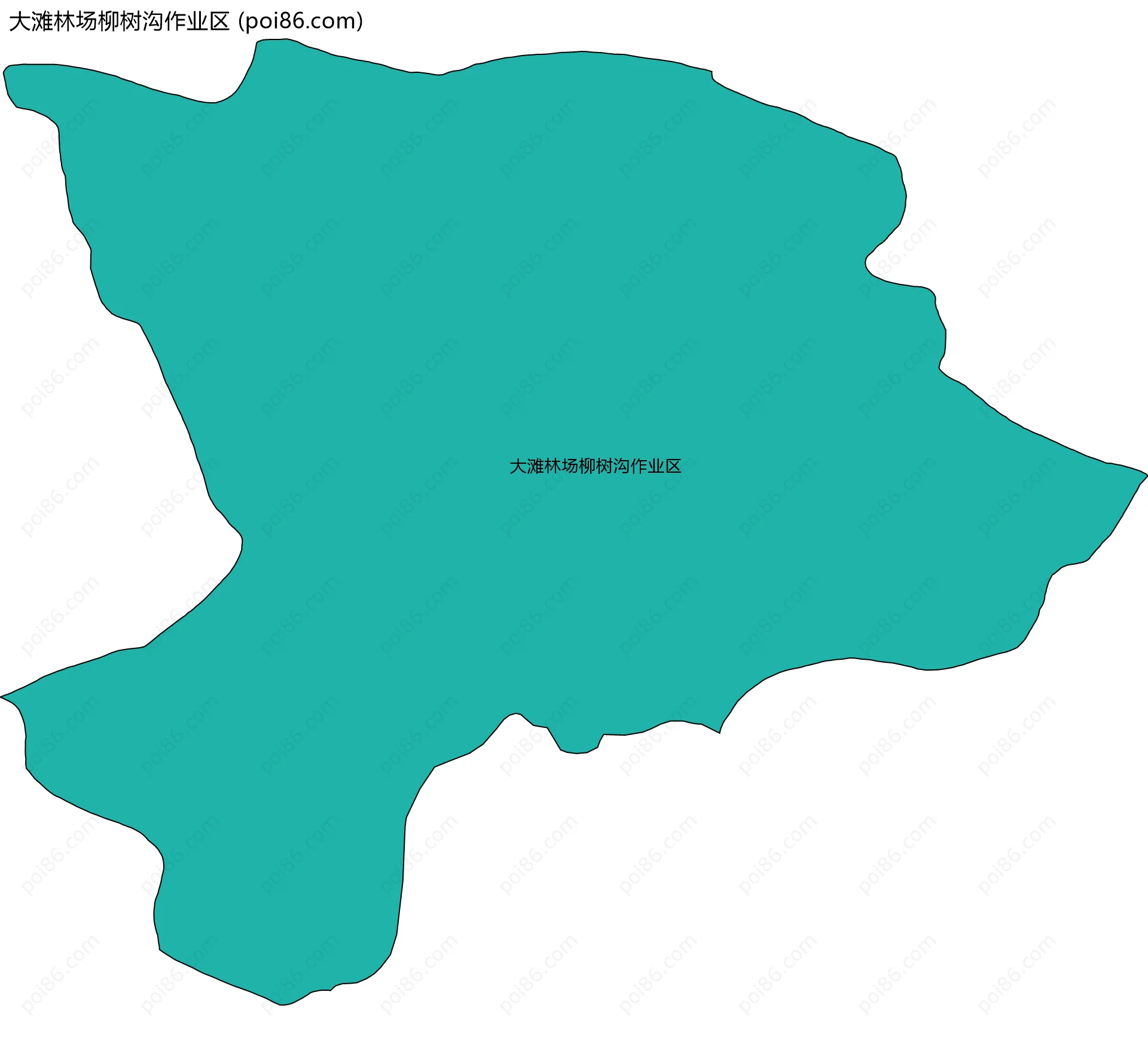 大滩林场柳树沟作业区边界地图