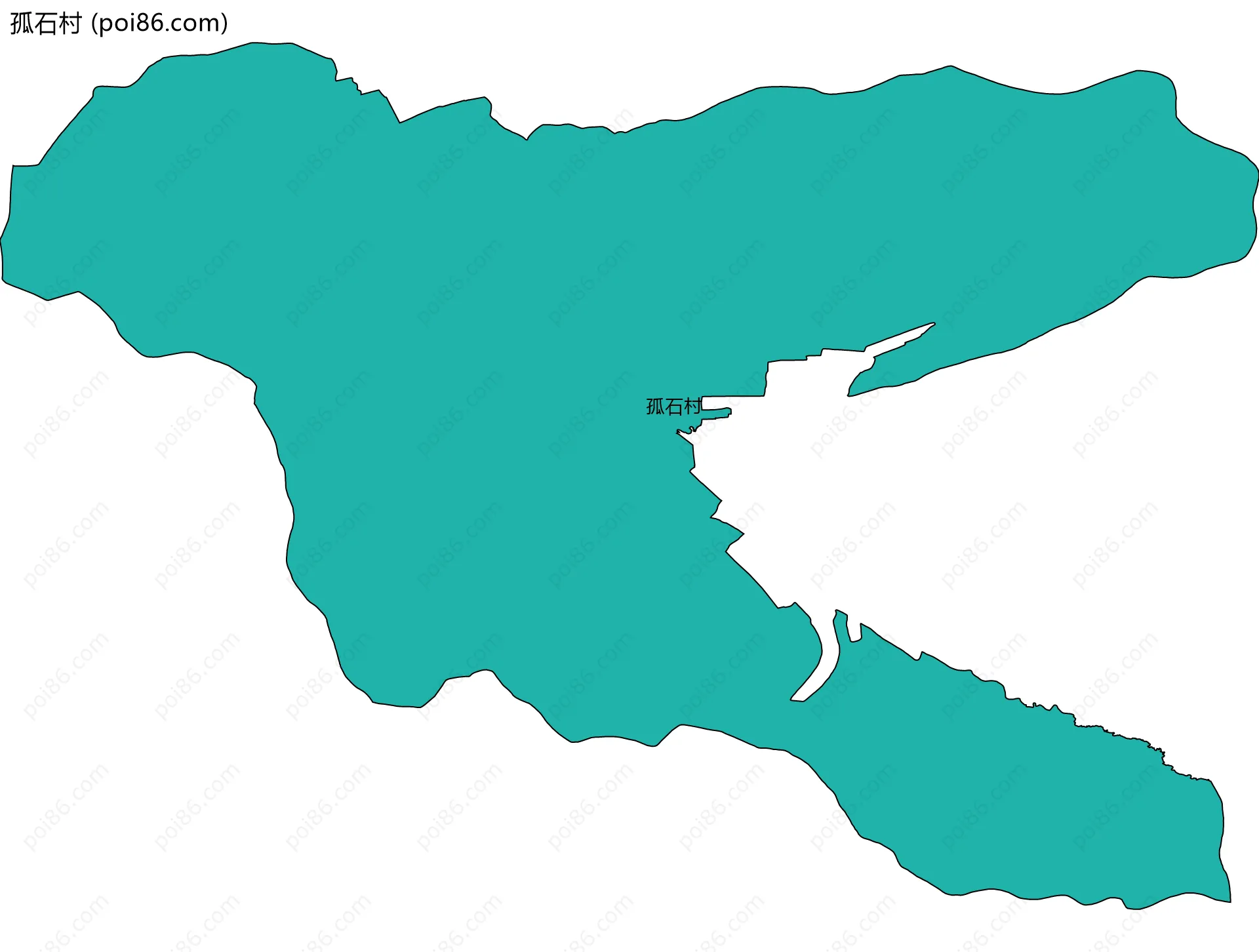 孤石村边界地图