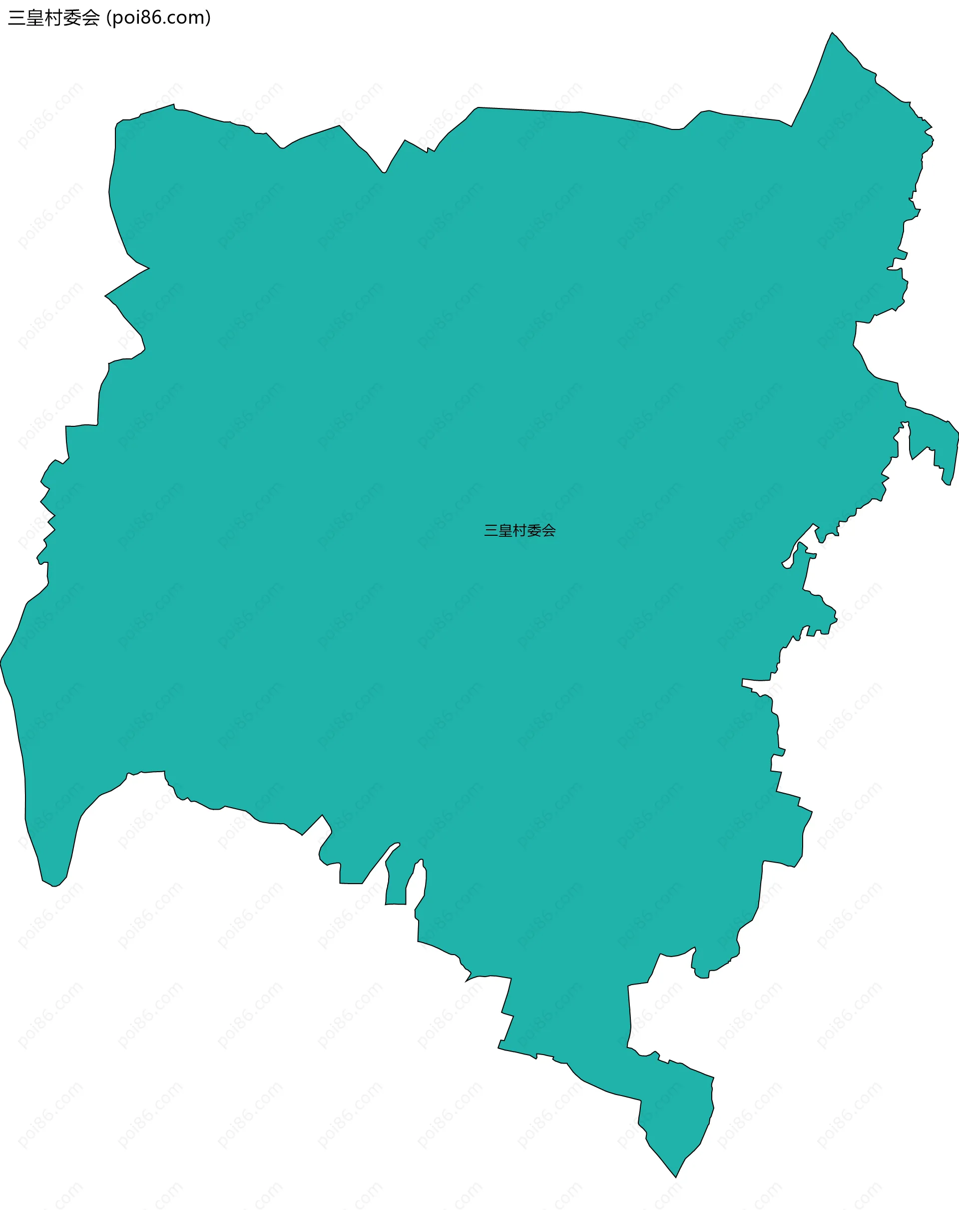 三皇村委会边界地图