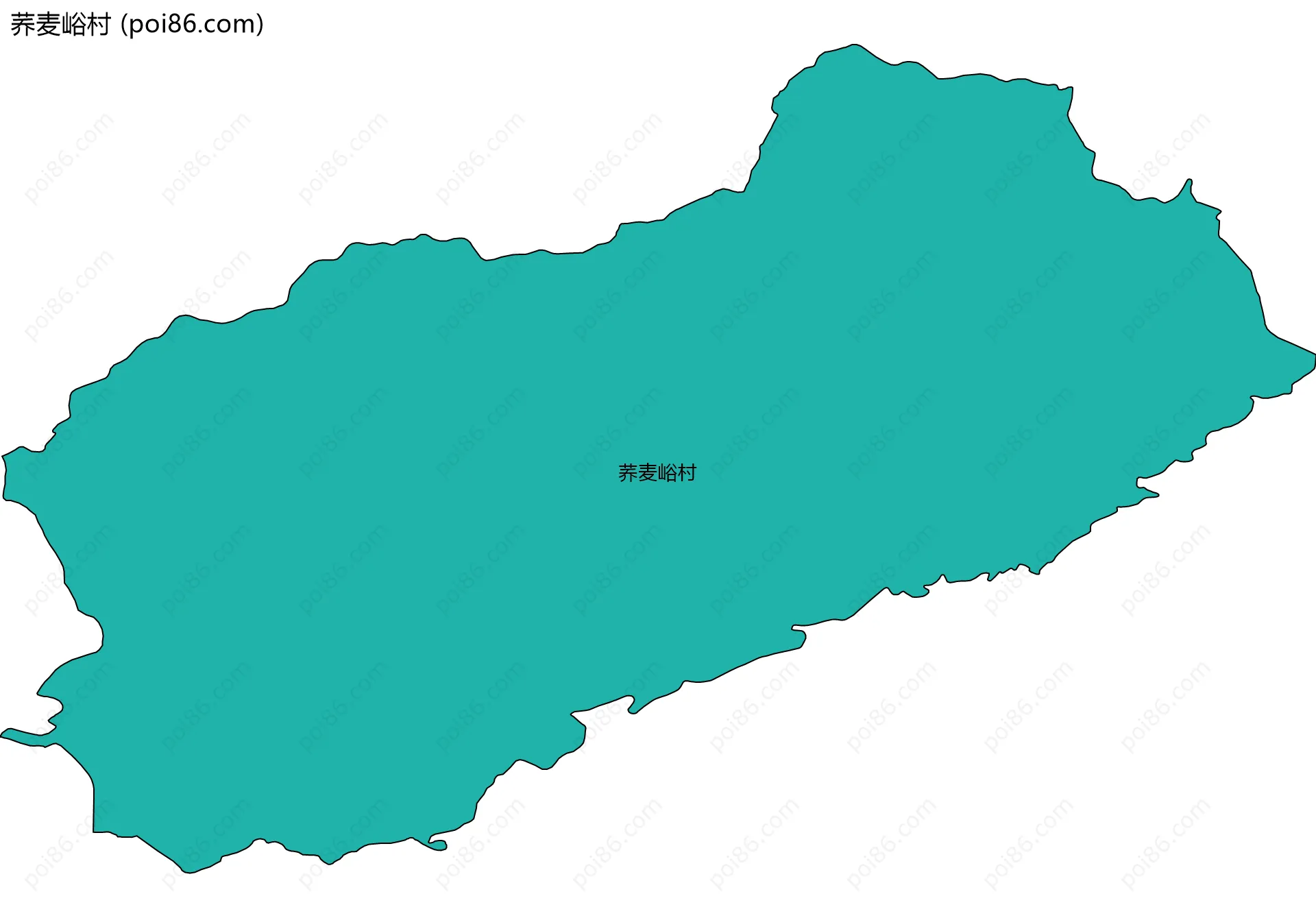 荞麦峪村边界地图