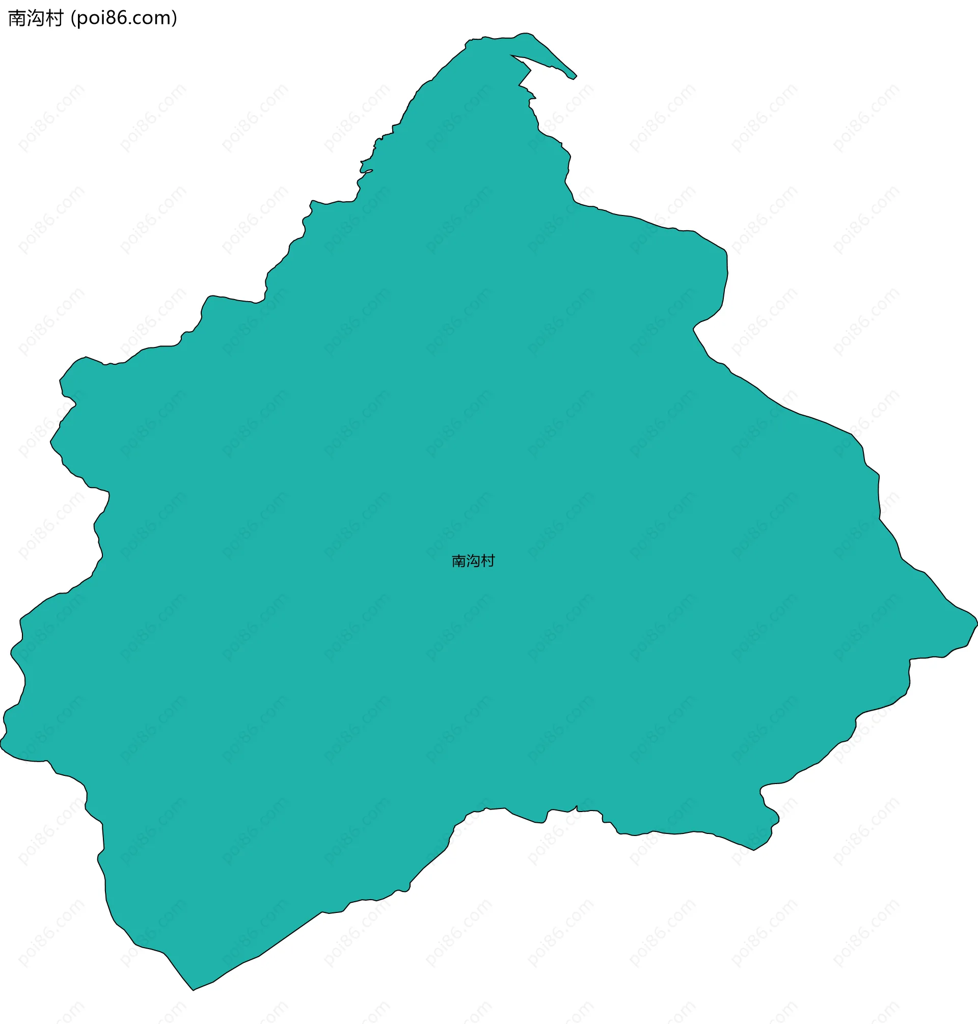 南沟村边界地图
