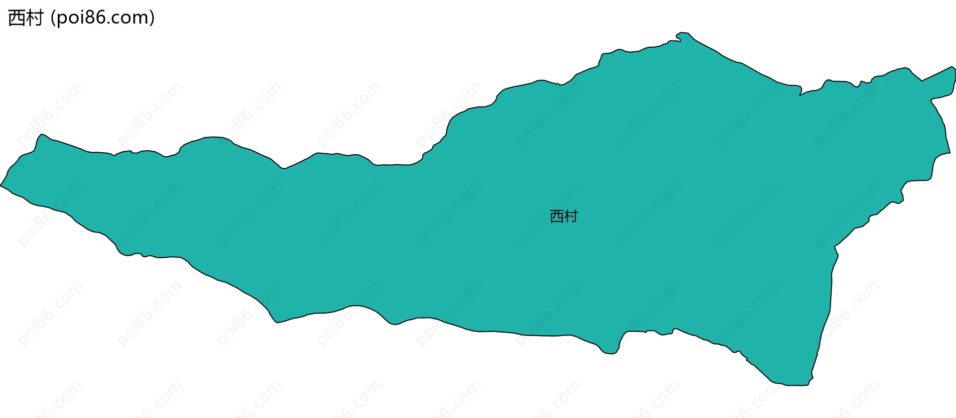 西村边界地图