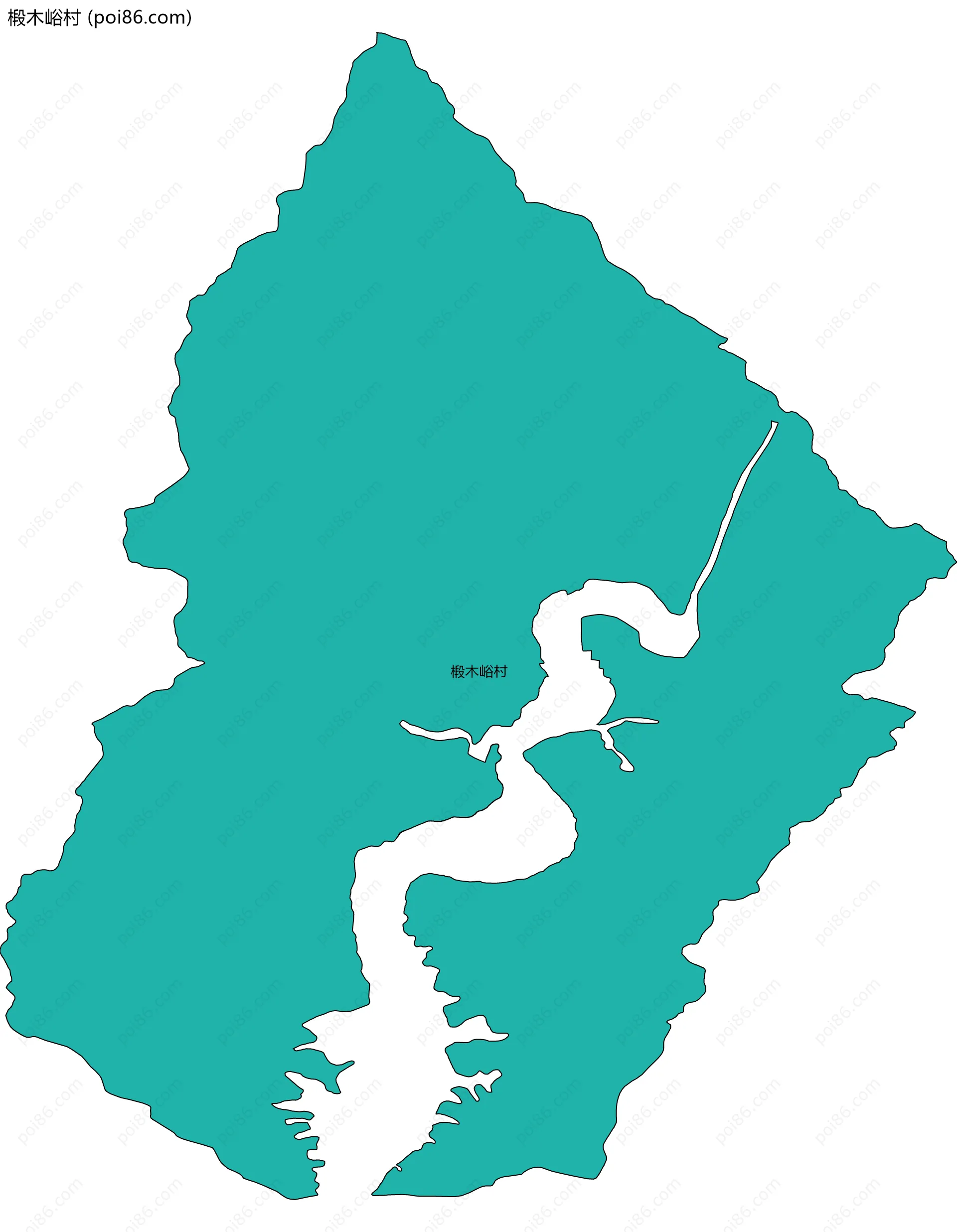 椴木峪村边界地图