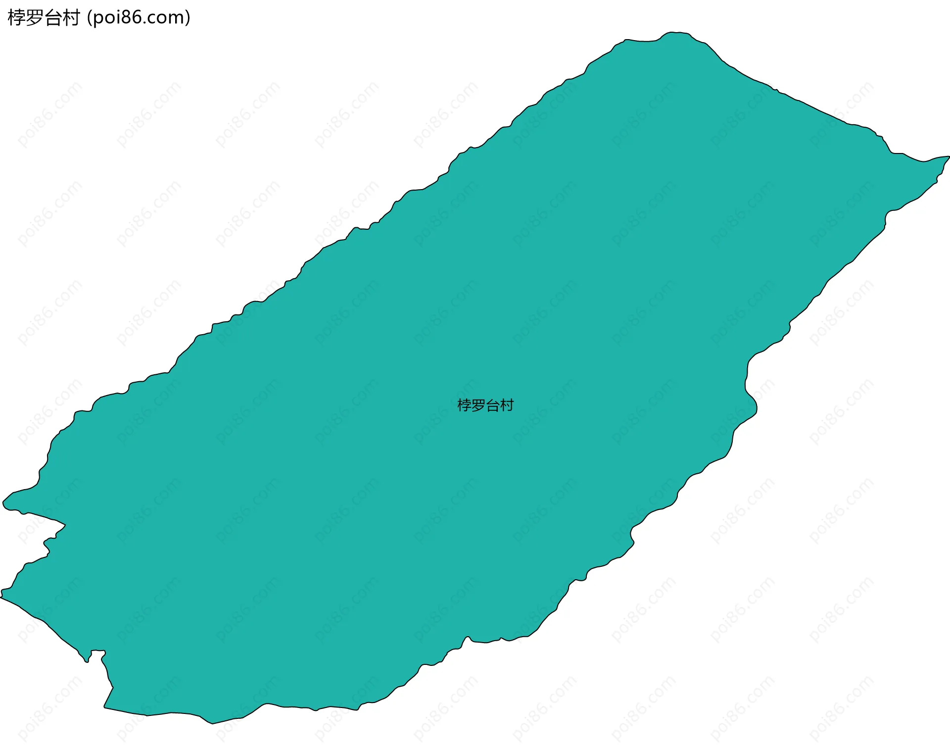 桲罗台村边界地图
