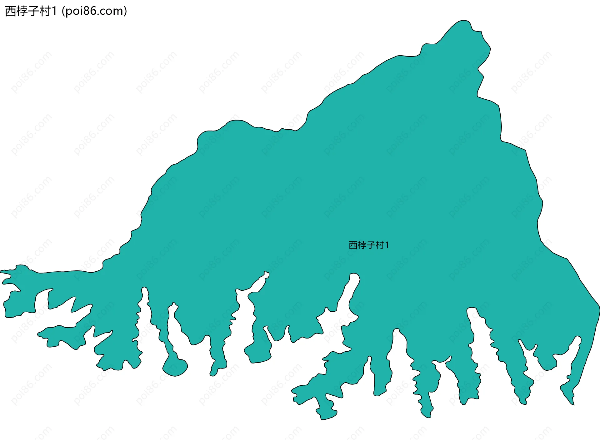 西桲子村1边界地图