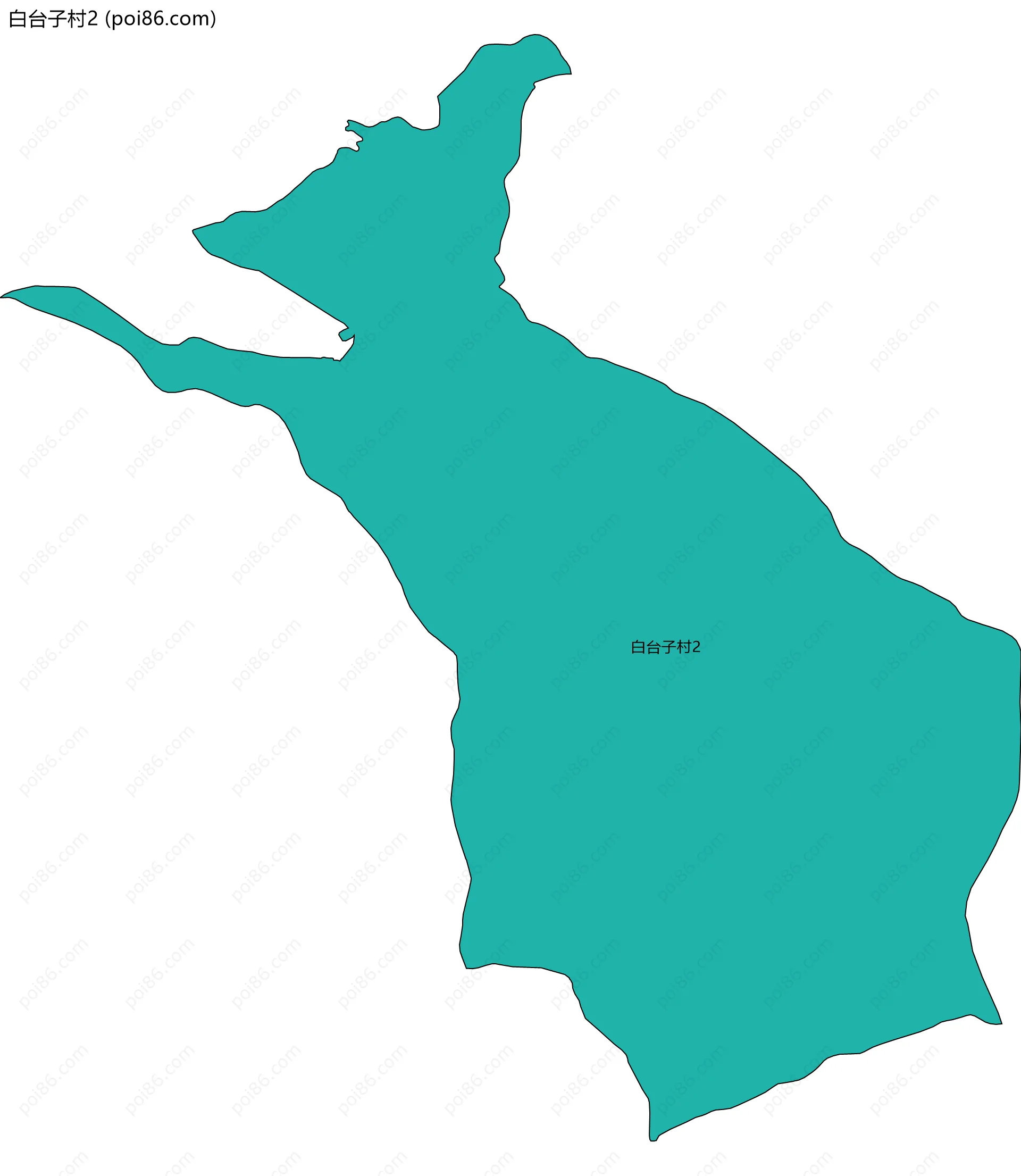 白台子村2边界地图