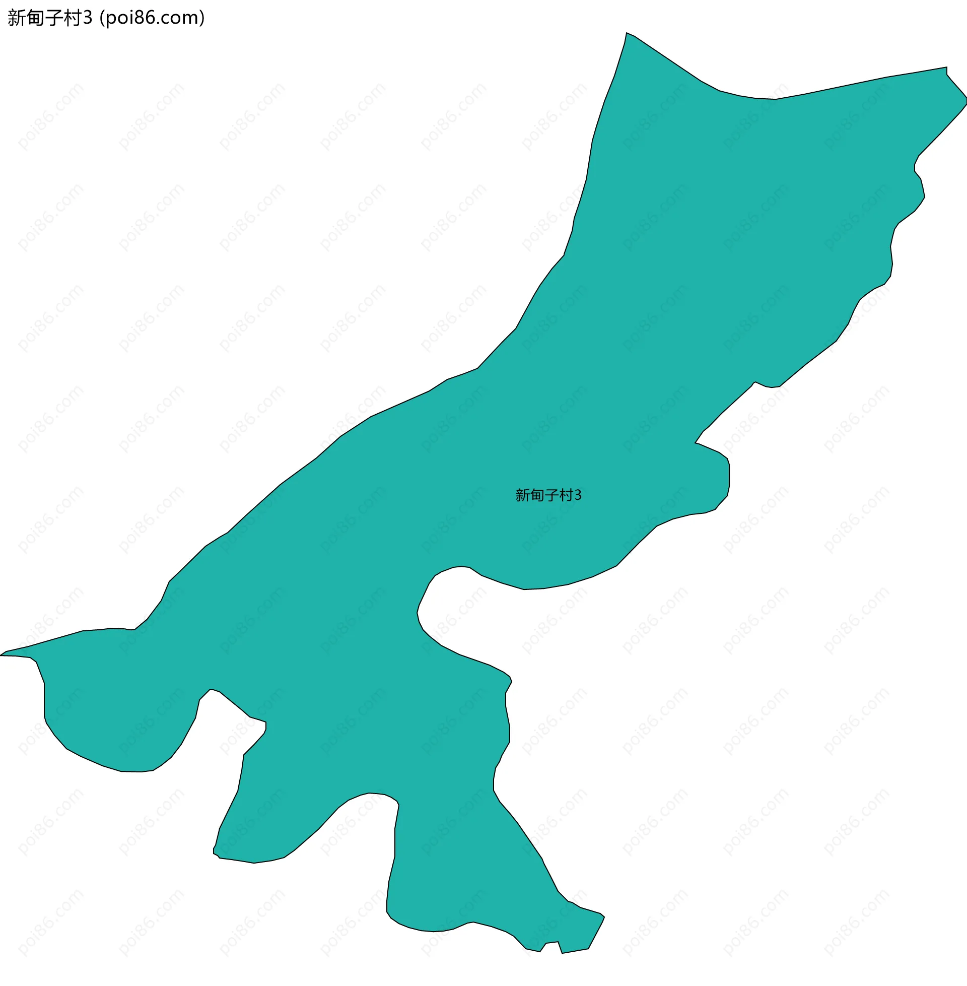 新甸子村3边界地图