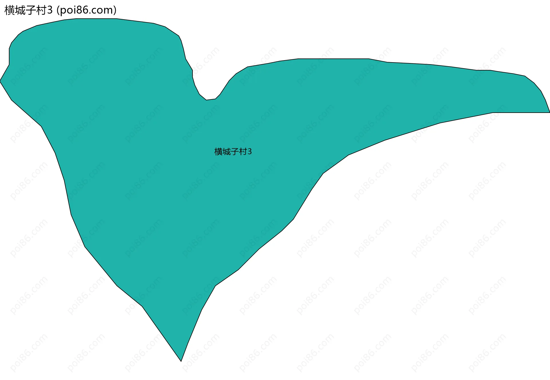 横城子村3边界地图