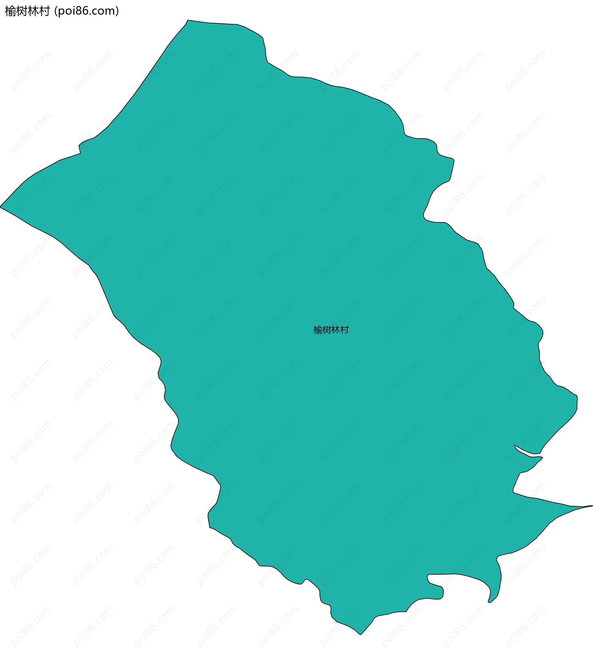 榆树林村边界地图