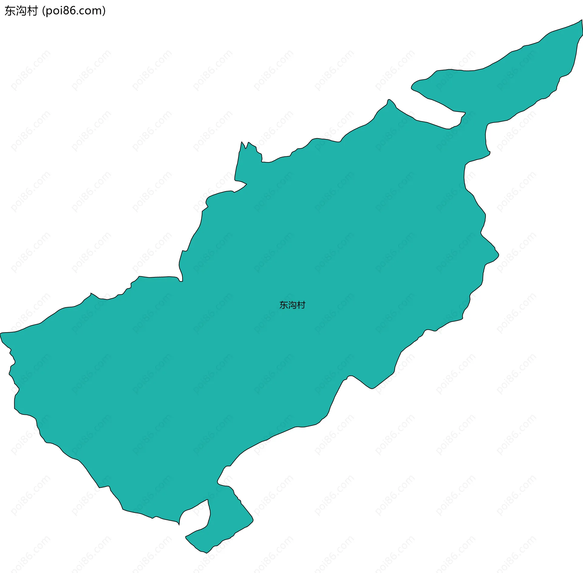 东沟村边界地图