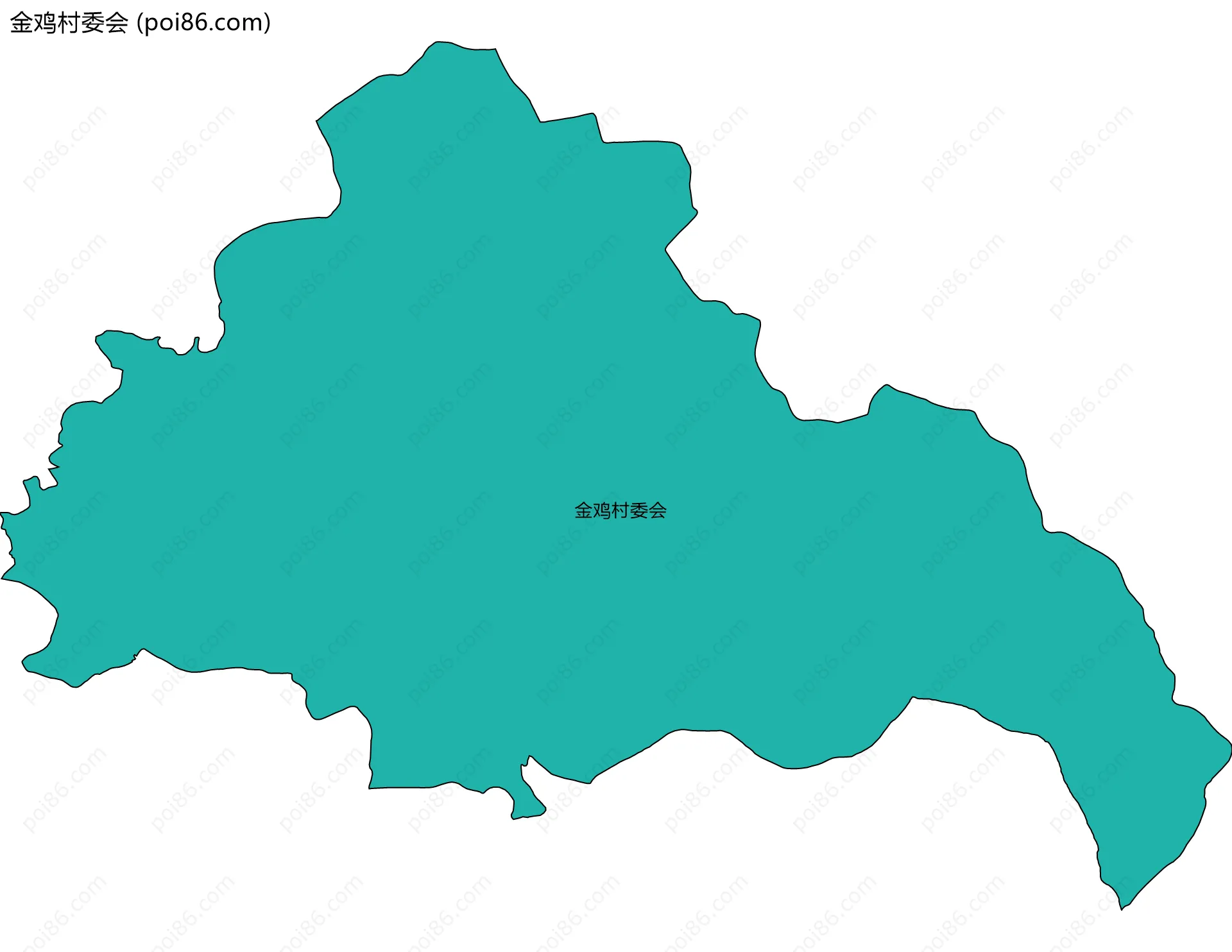 金鸡村委会边界地图