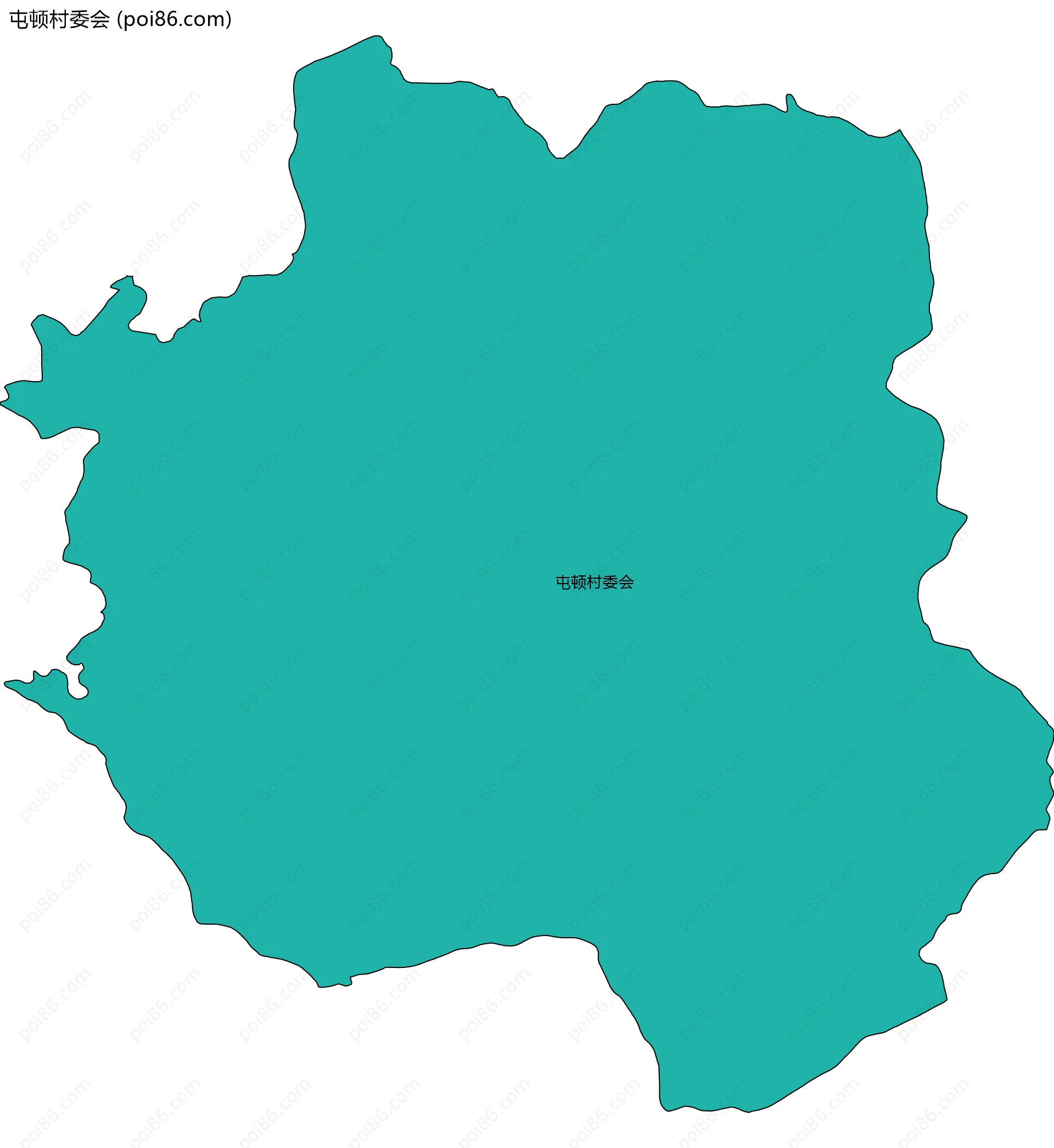 屯顿村委会边界地图