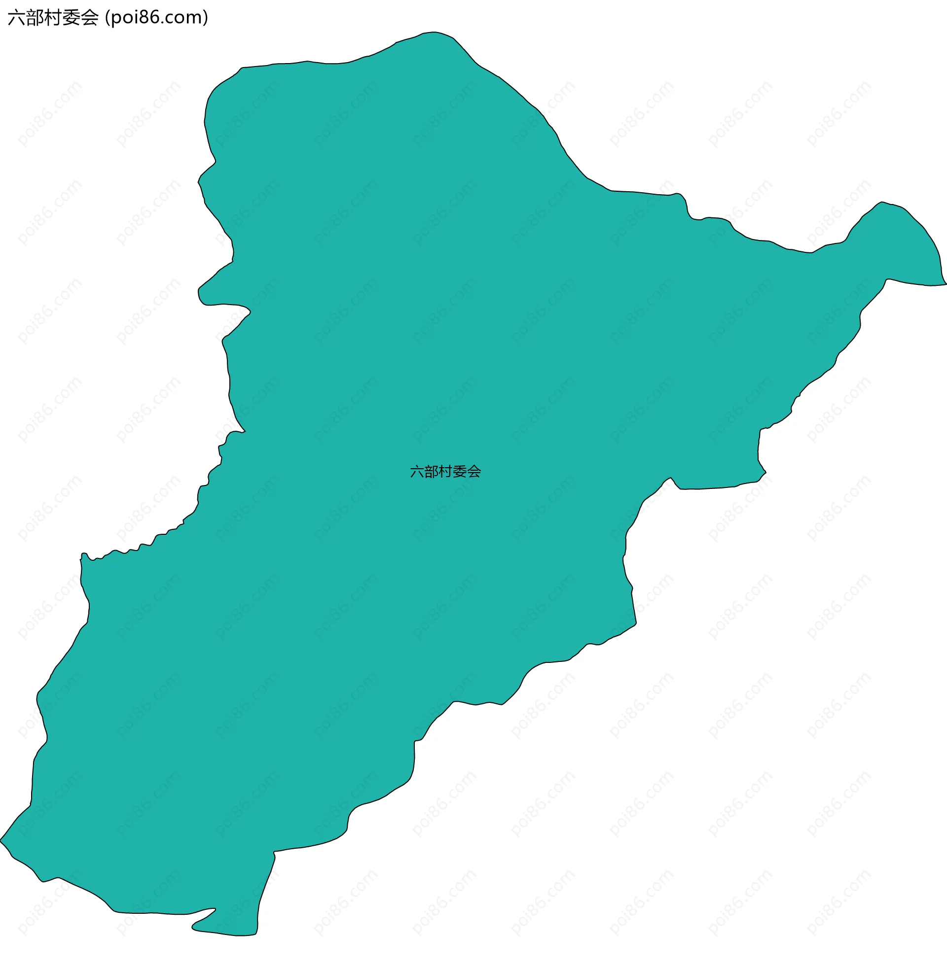 六部村委会边界地图