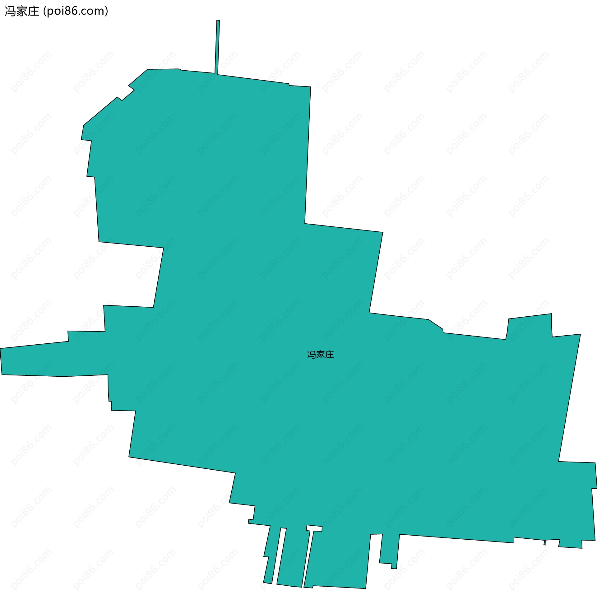 冯家庄边界地图