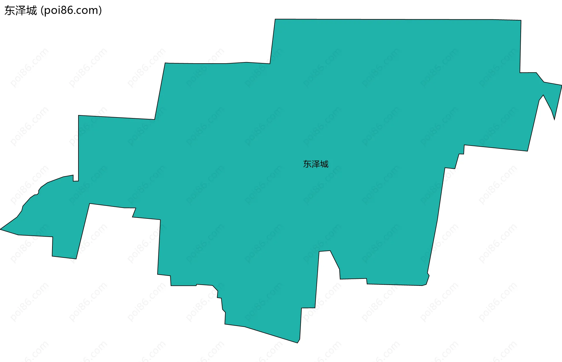 东泽城边界地图