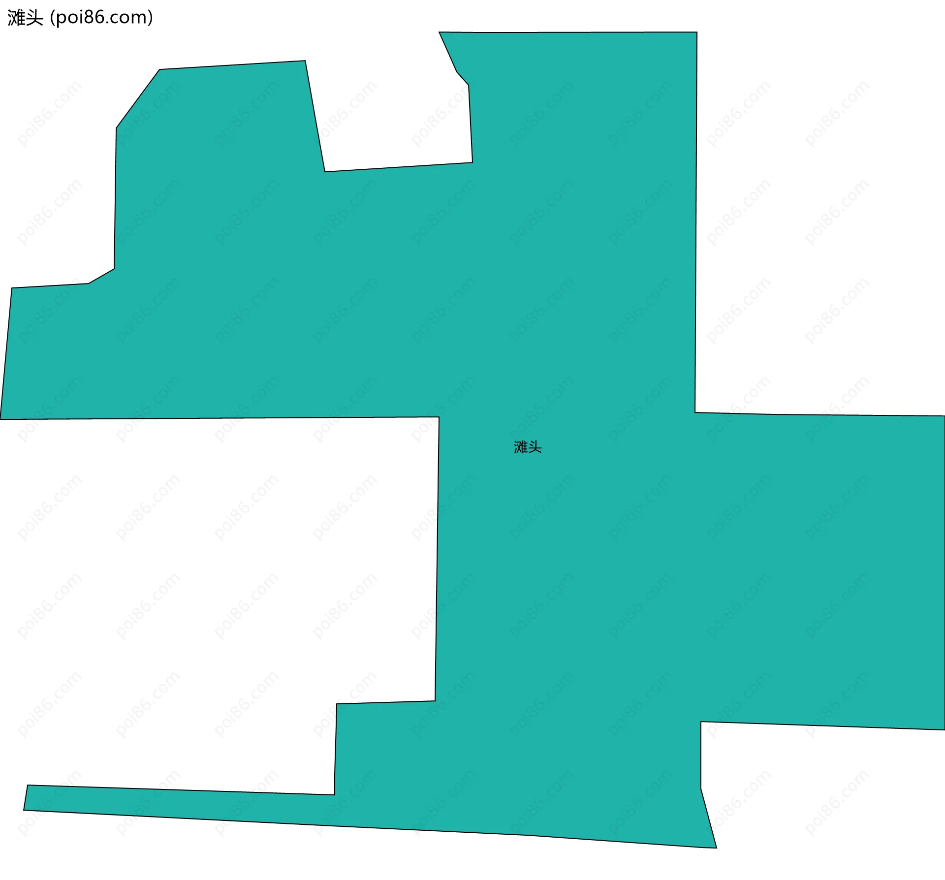 滩头边界地图