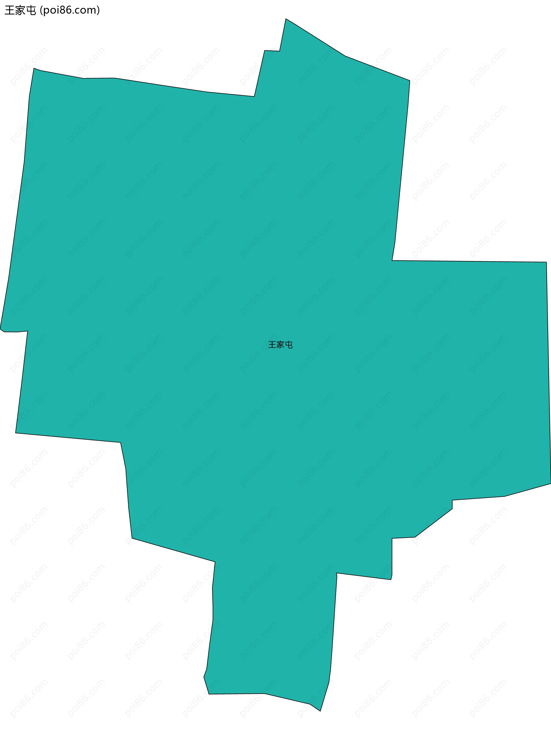 王家屯边界地图