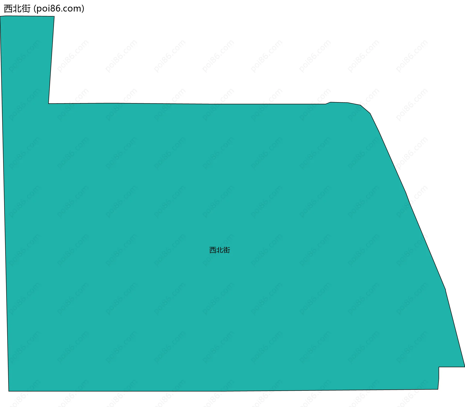 西北街边界地图
