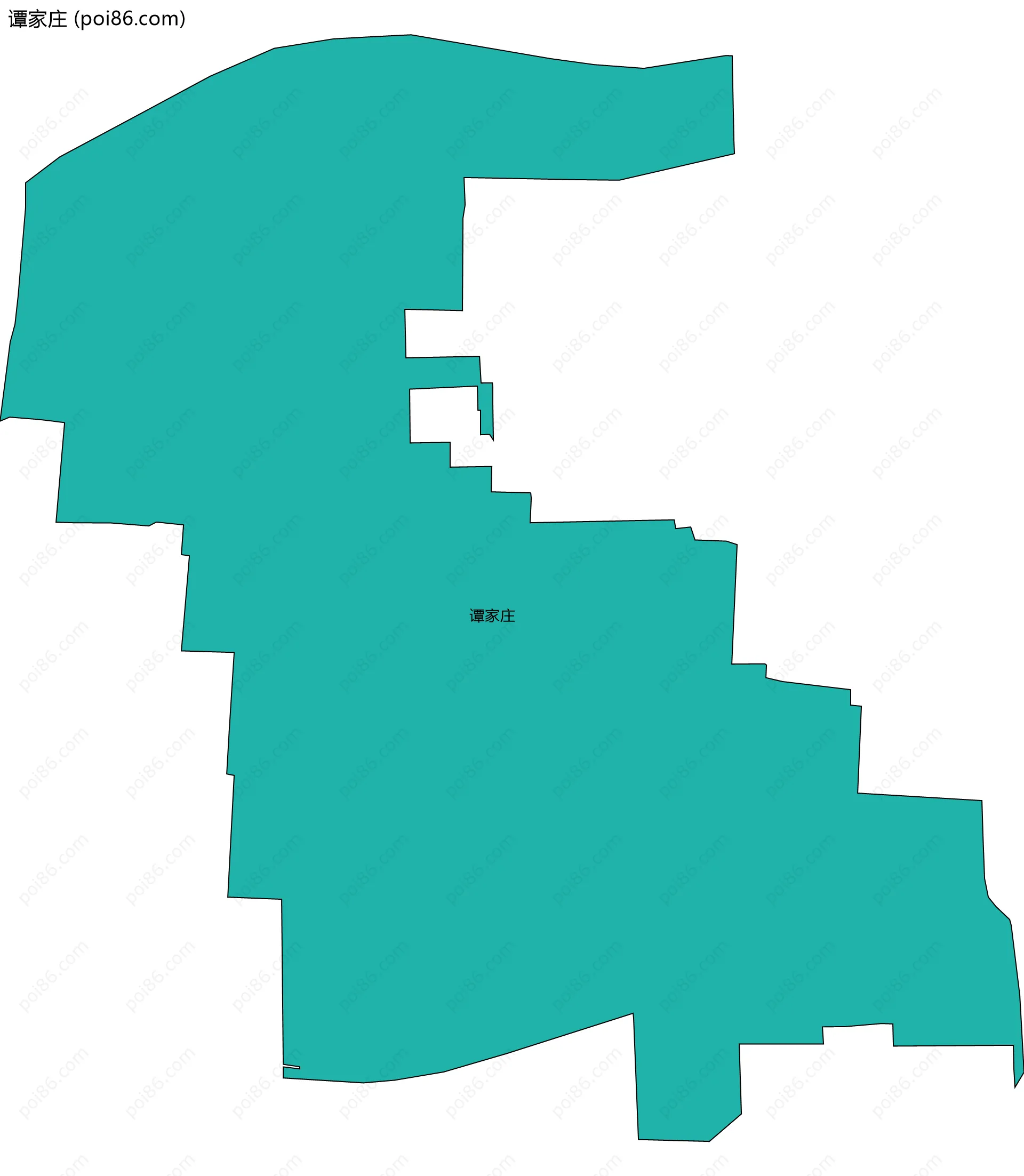谭家庄边界地图