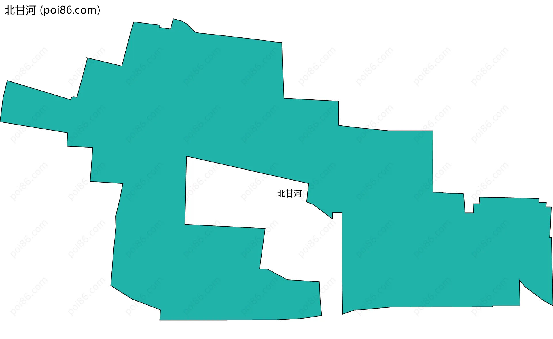 北甘河边界地图