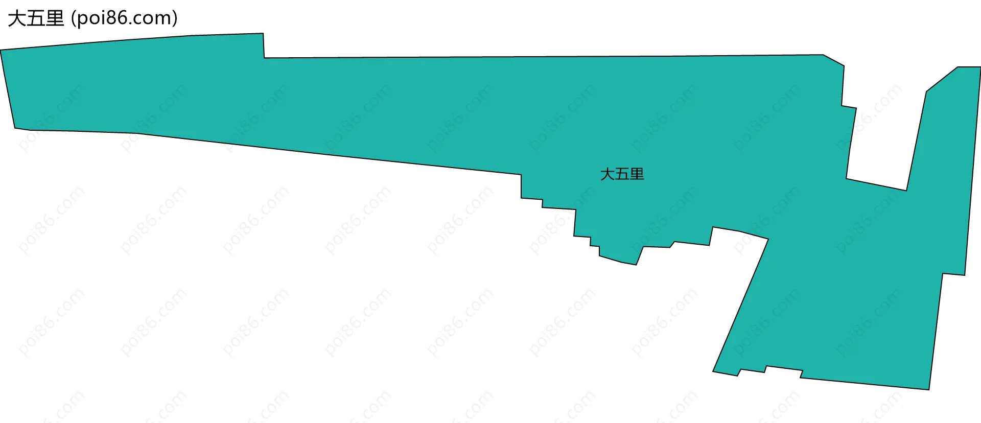 大五里边界地图