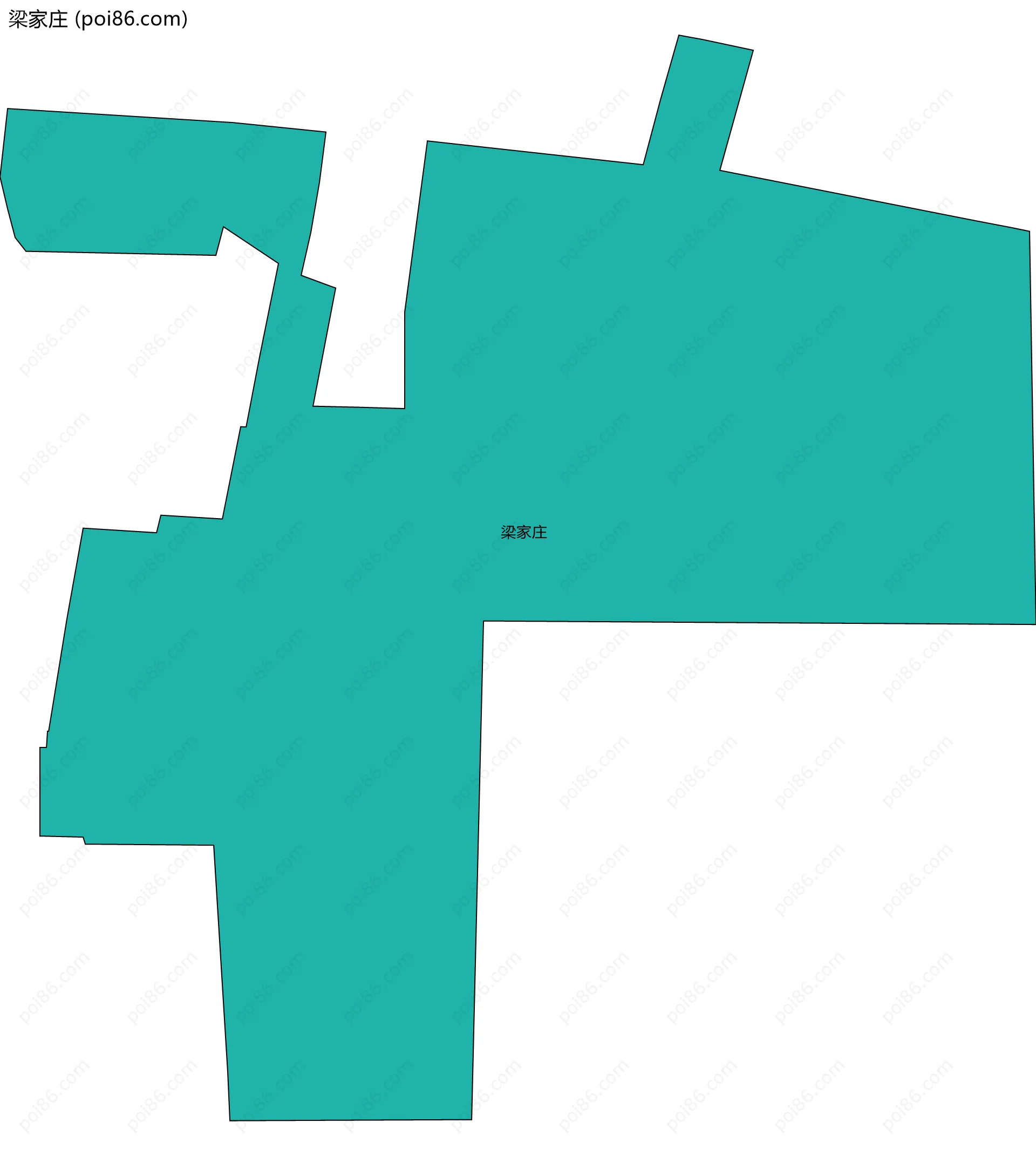 梁家庄边界地图