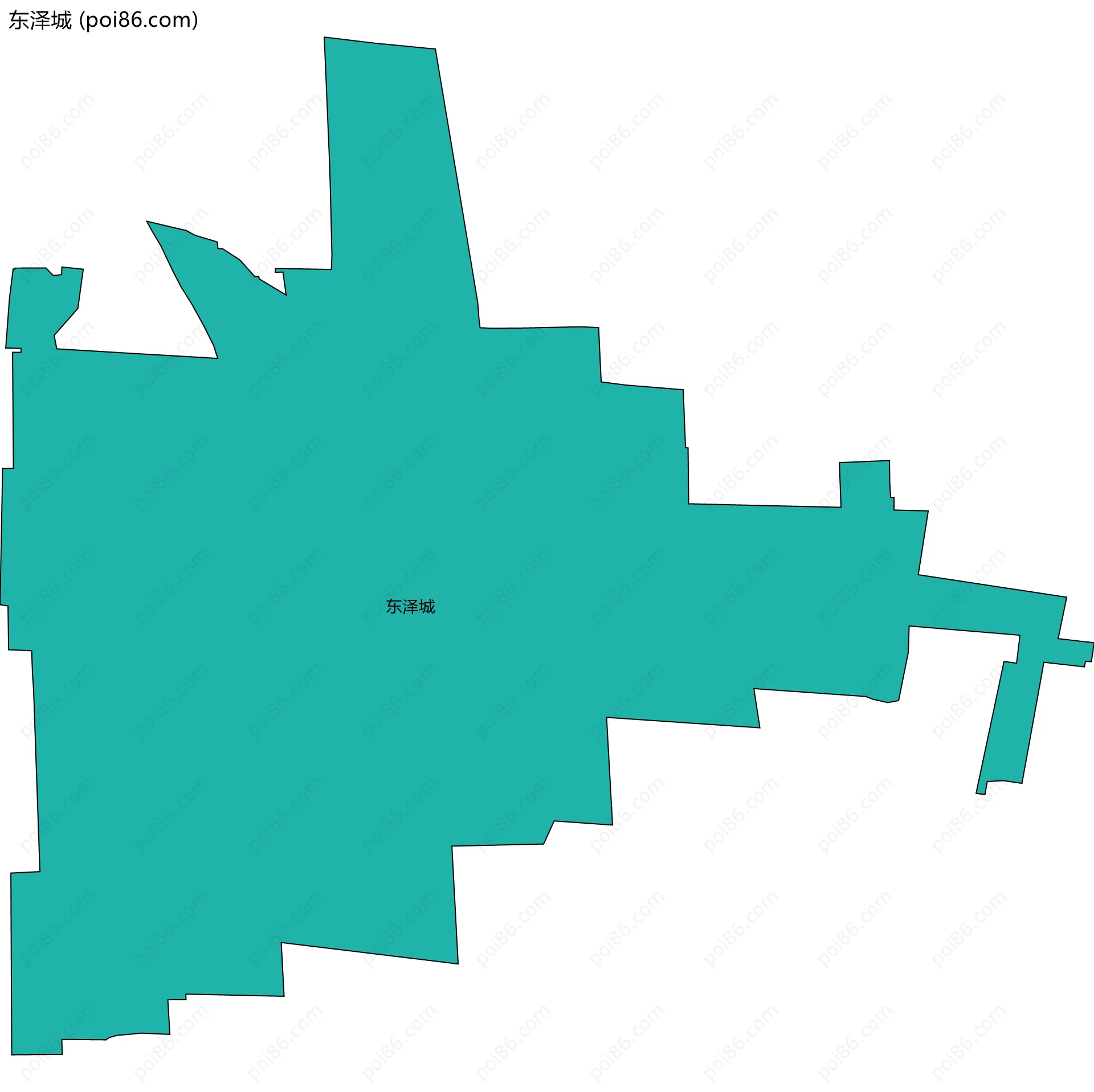 东泽城边界地图