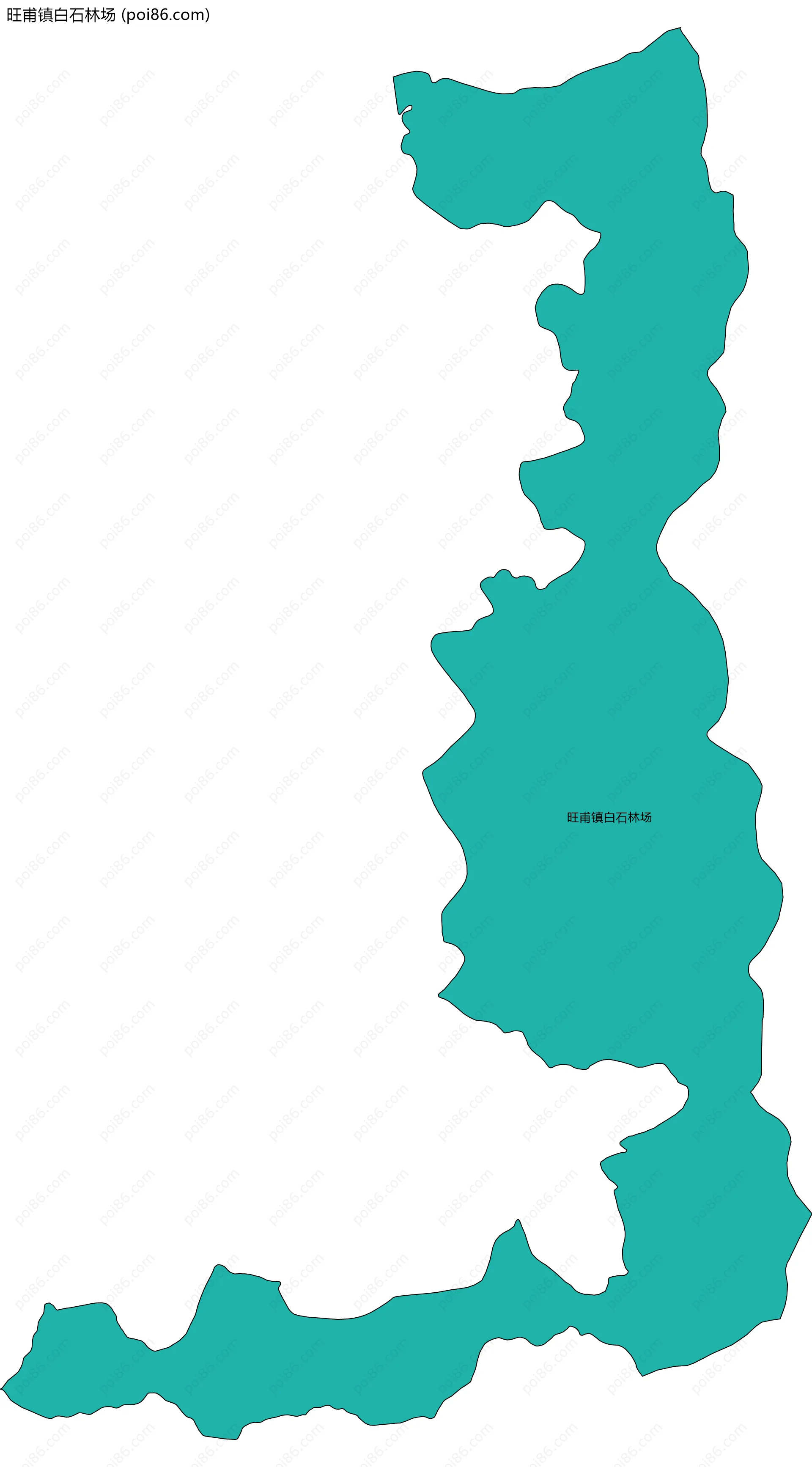 旺甫镇白石林场边界地图