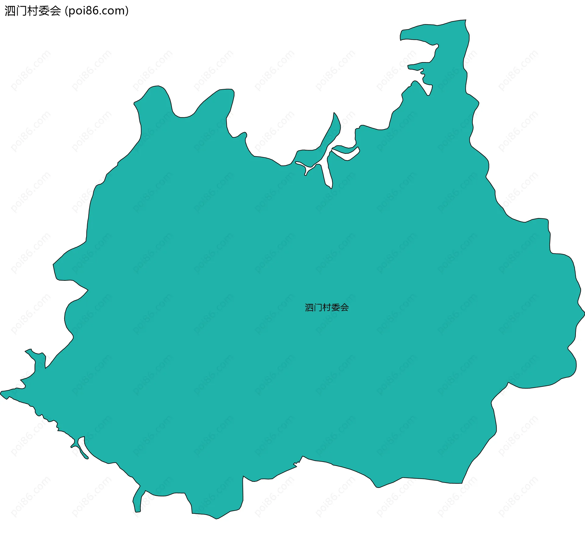 泗门村委会边界地图