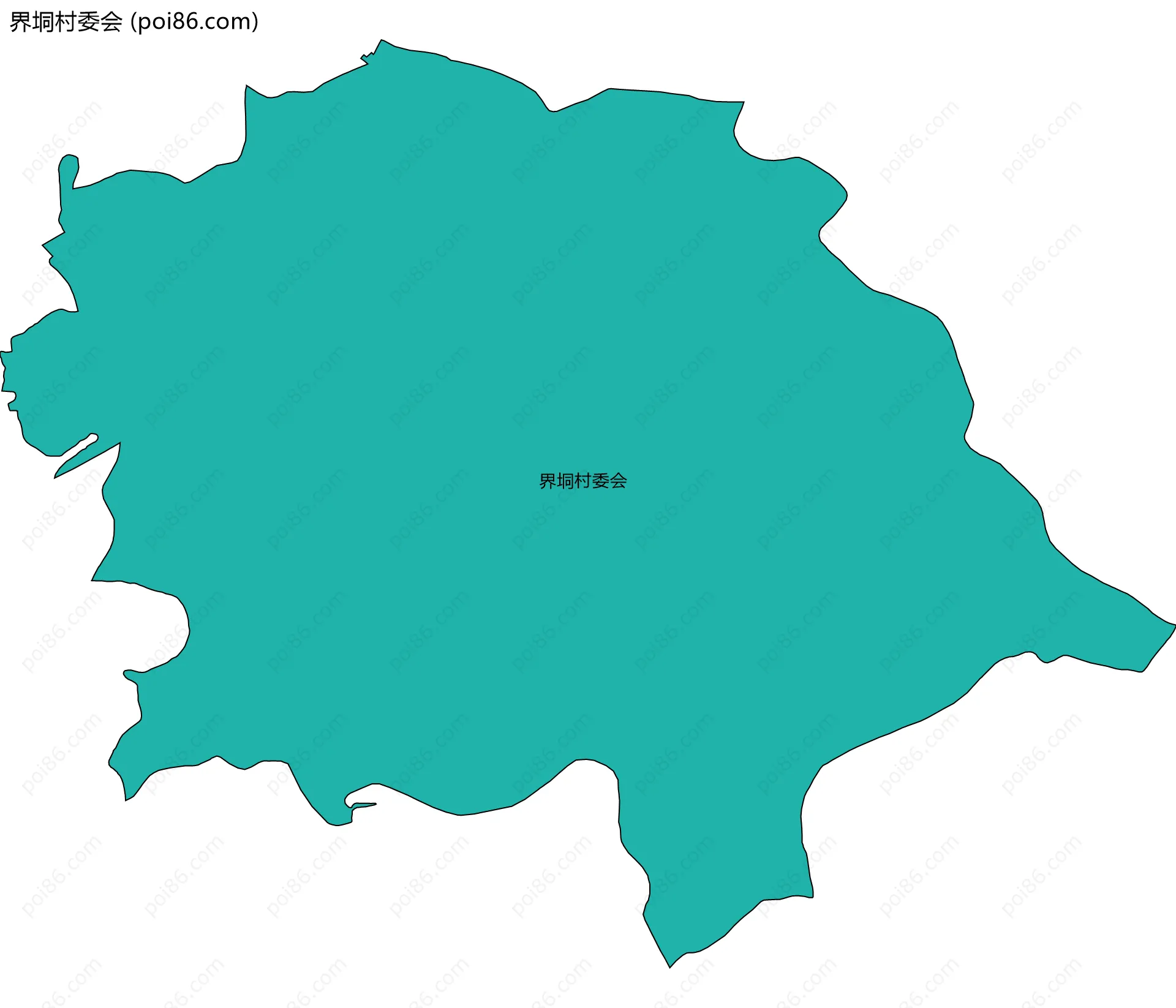 界垌村委会边界地图