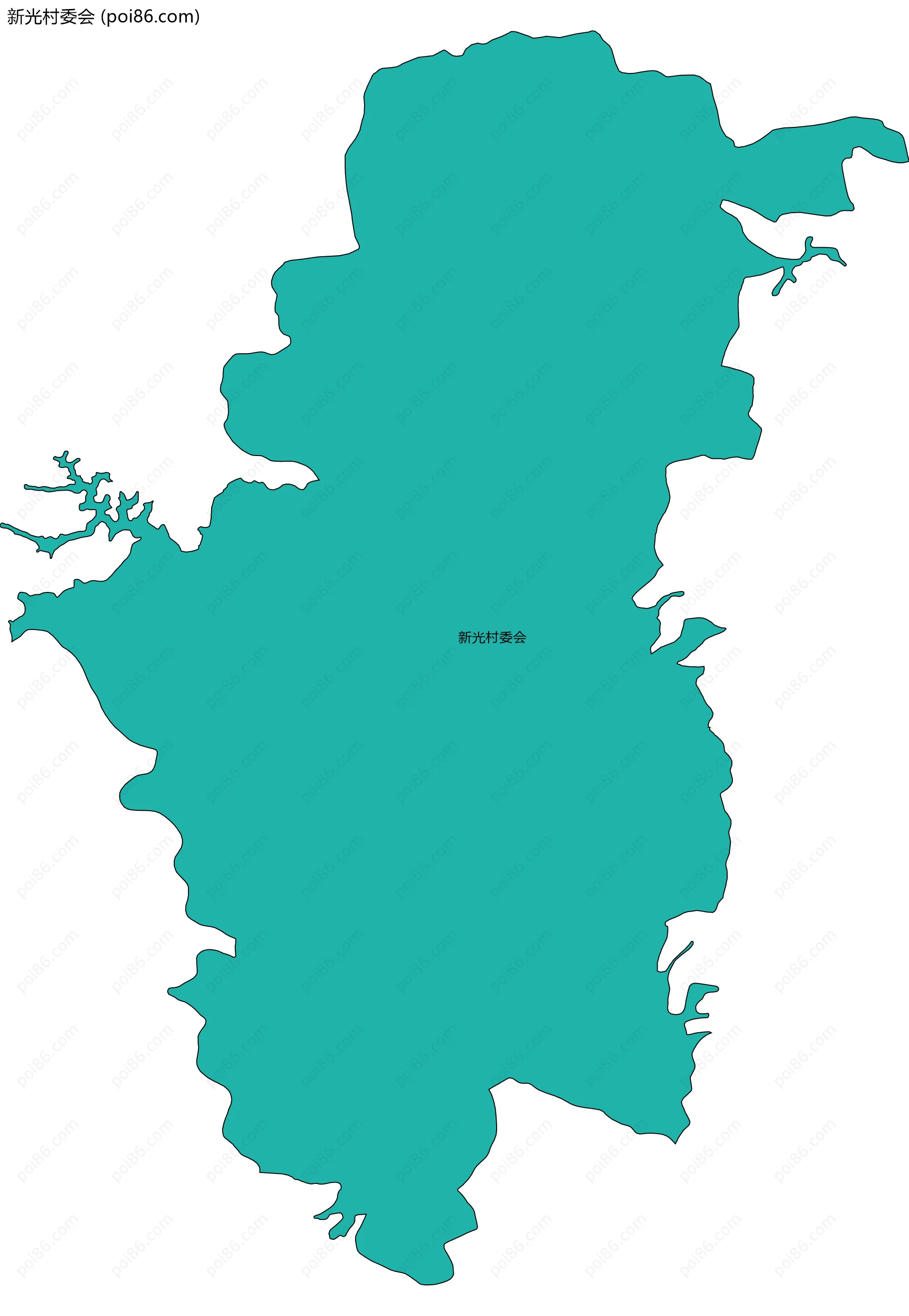 新光村委会边界地图