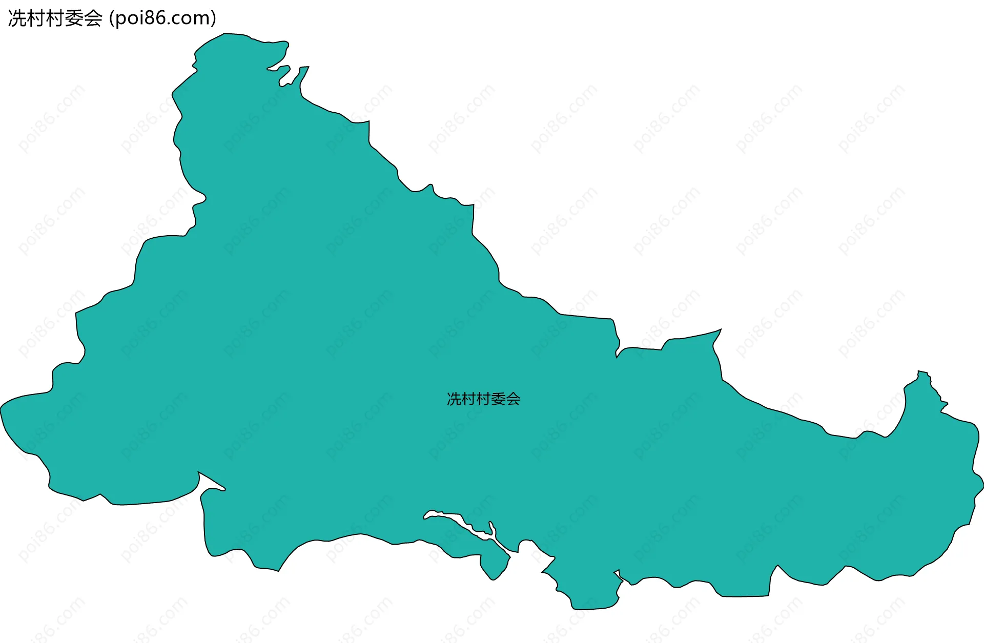 冼村村委会边界地图
