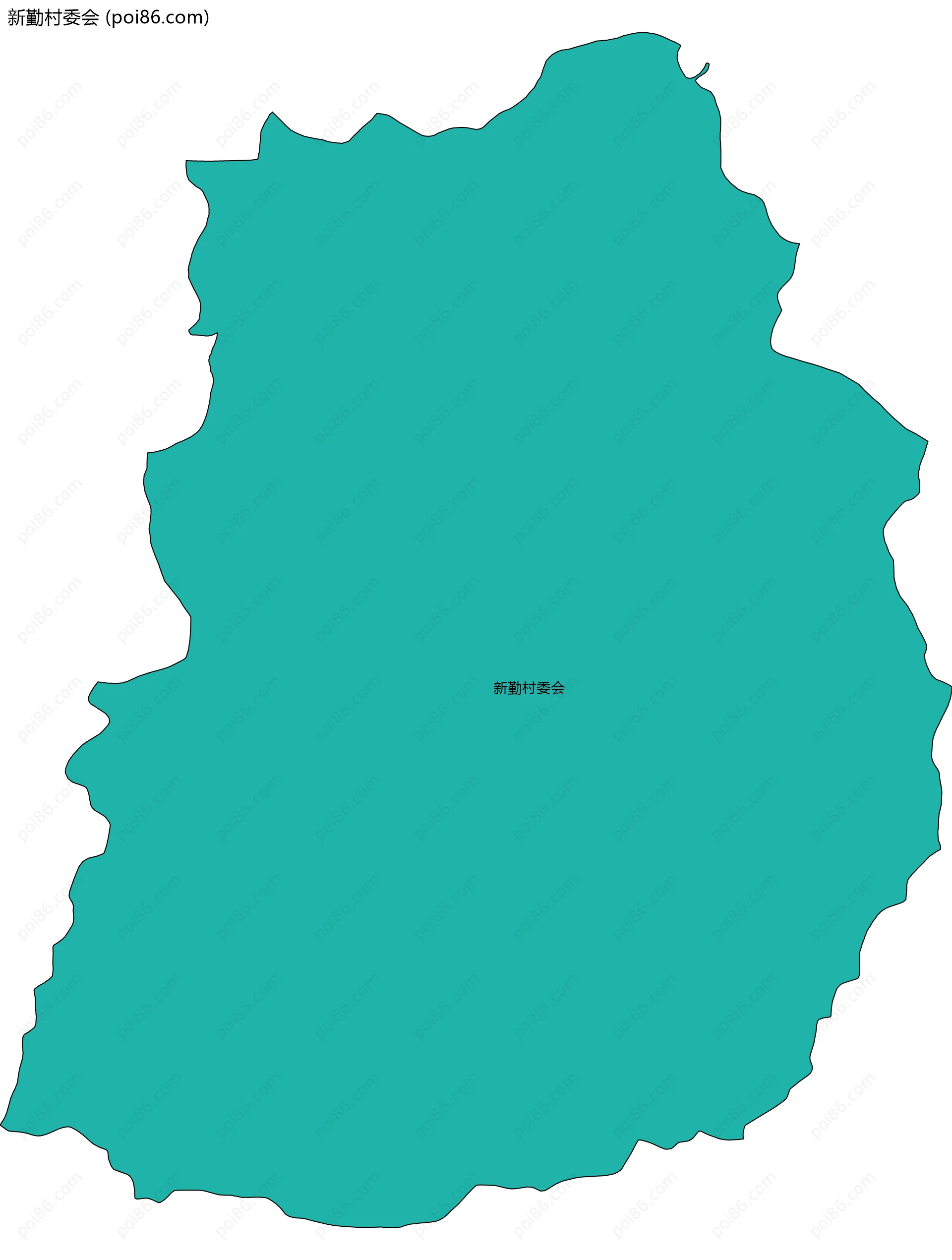 新勤村委会边界地图