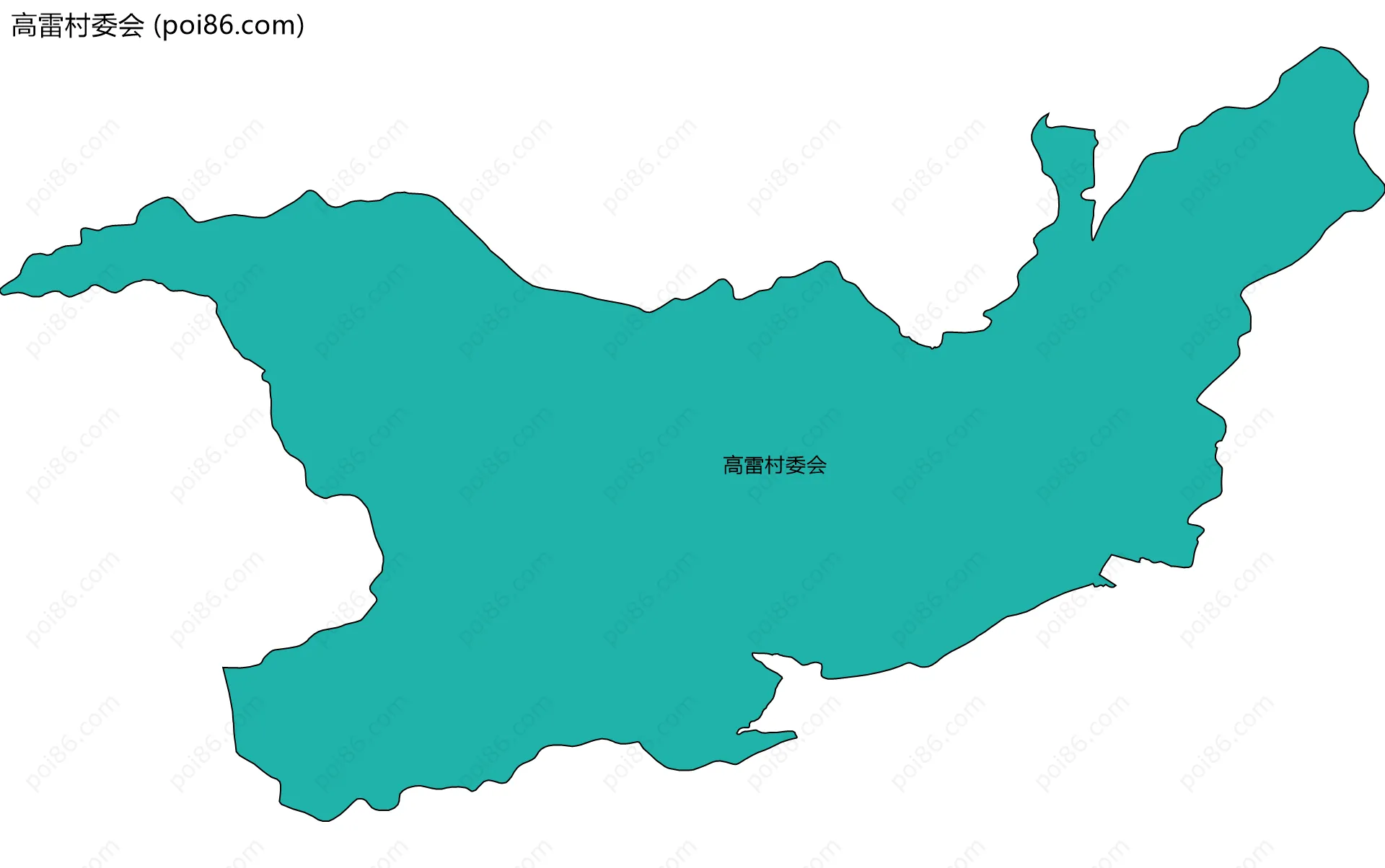 高雷村委会边界地图