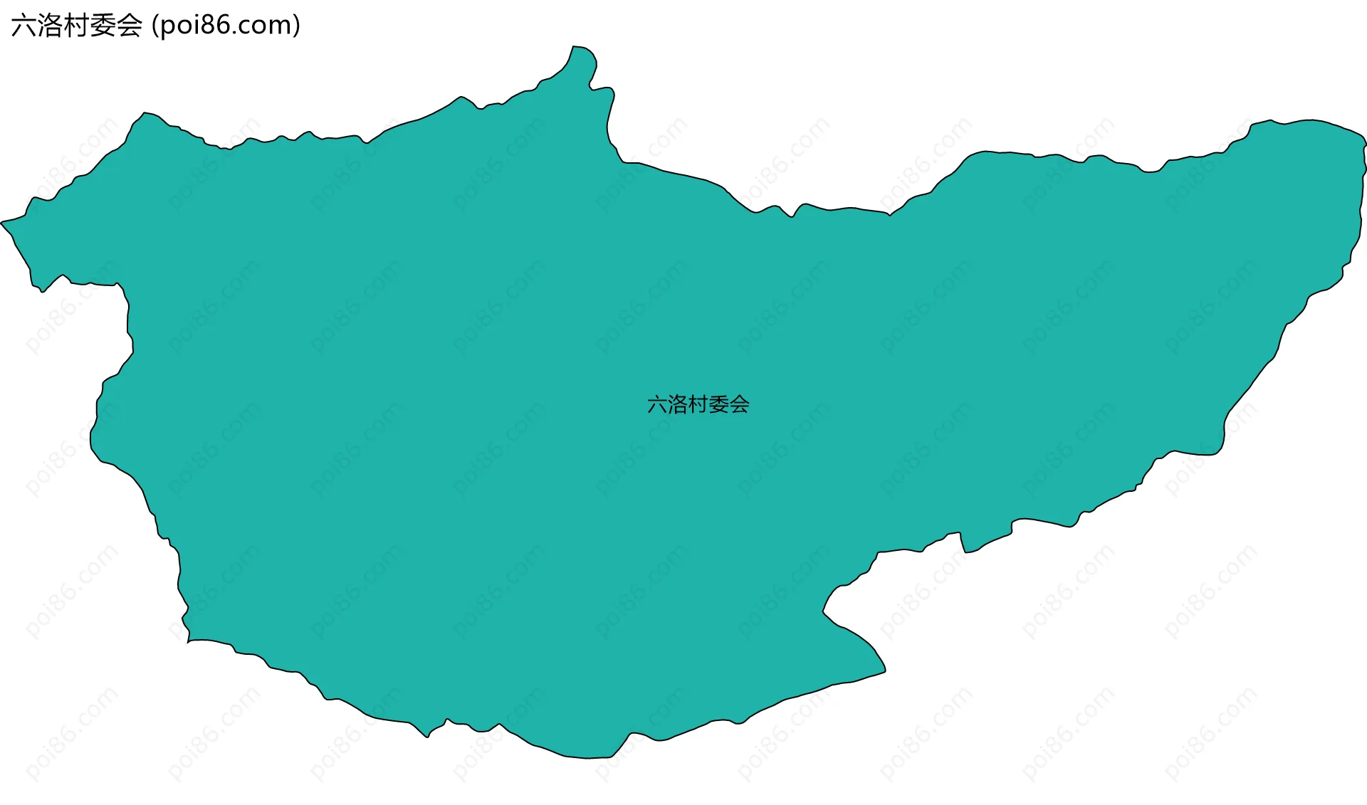 六洛村委会边界地图