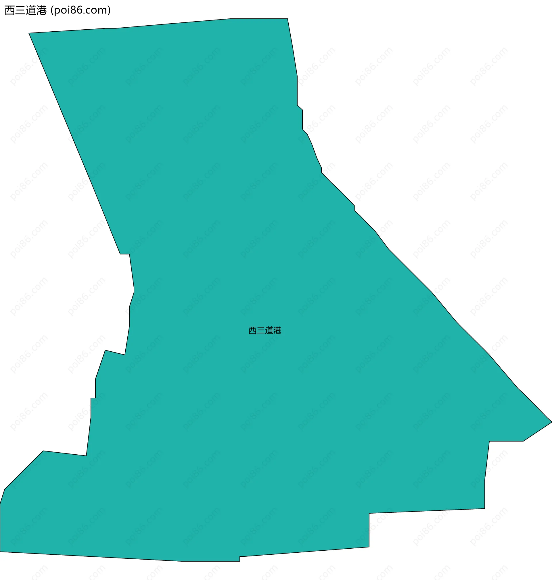 西三道港边界地图