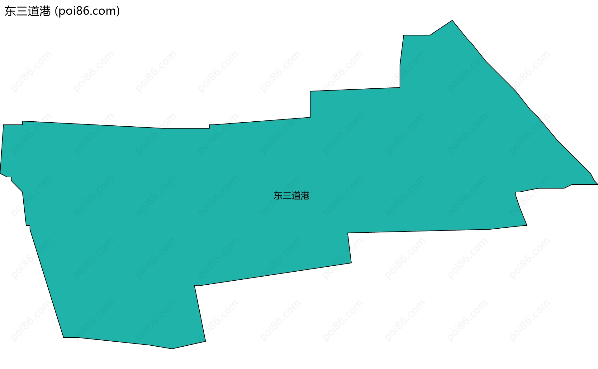 东三道港边界地图
