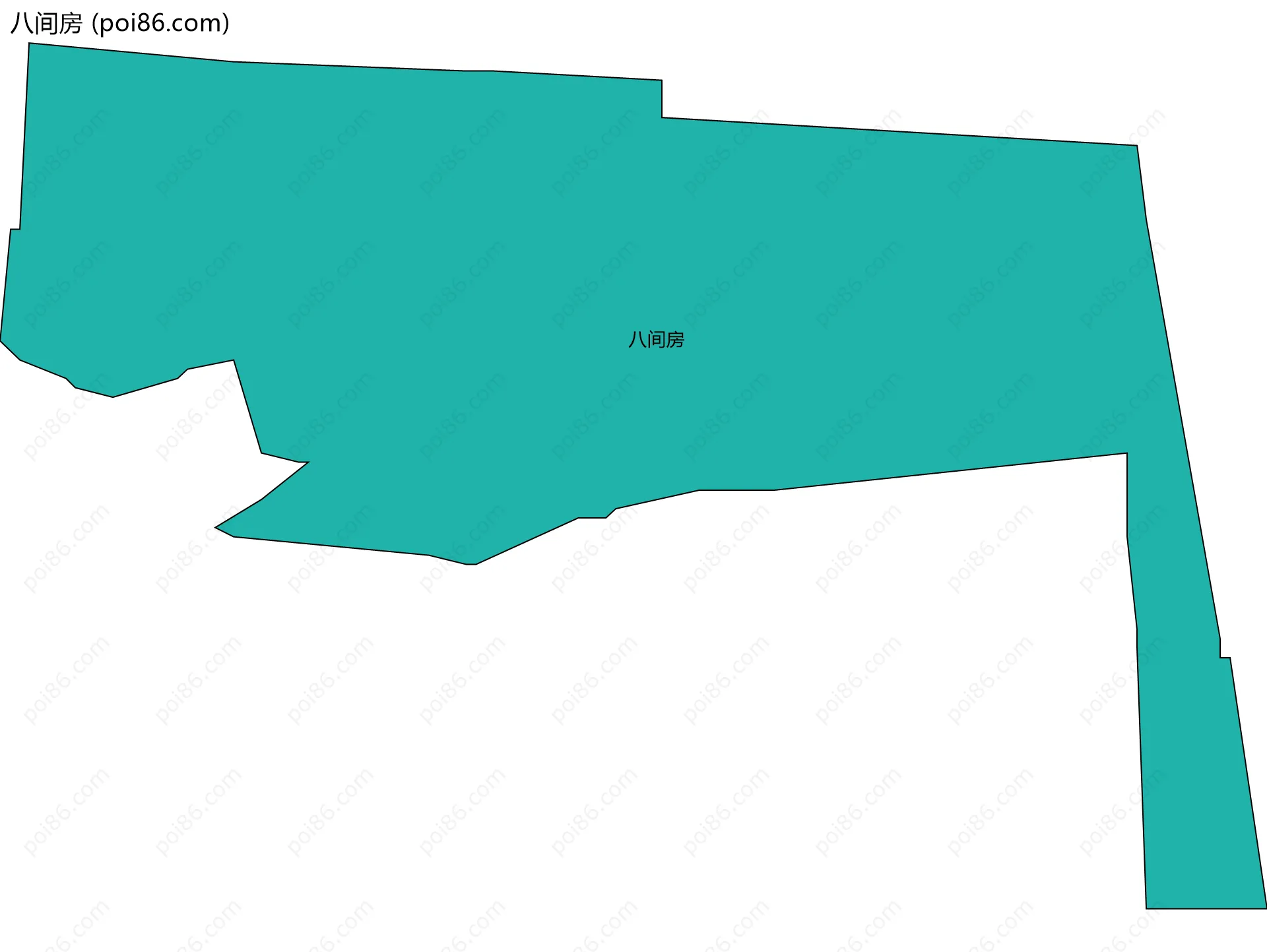 八间房边界地图
