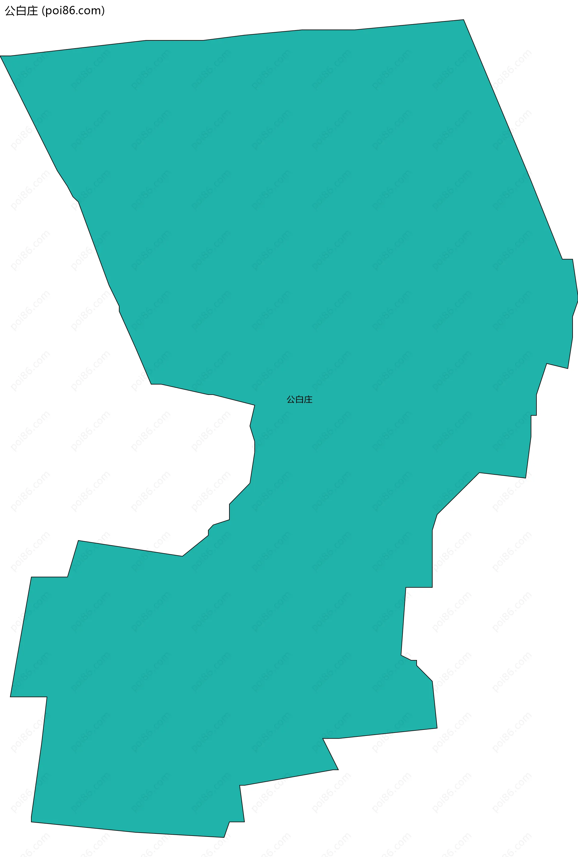 公白庄边界地图