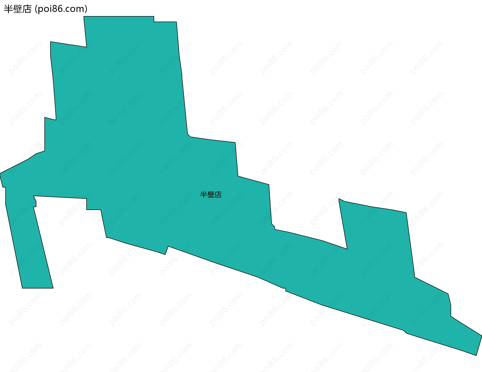 半壁店边界地图